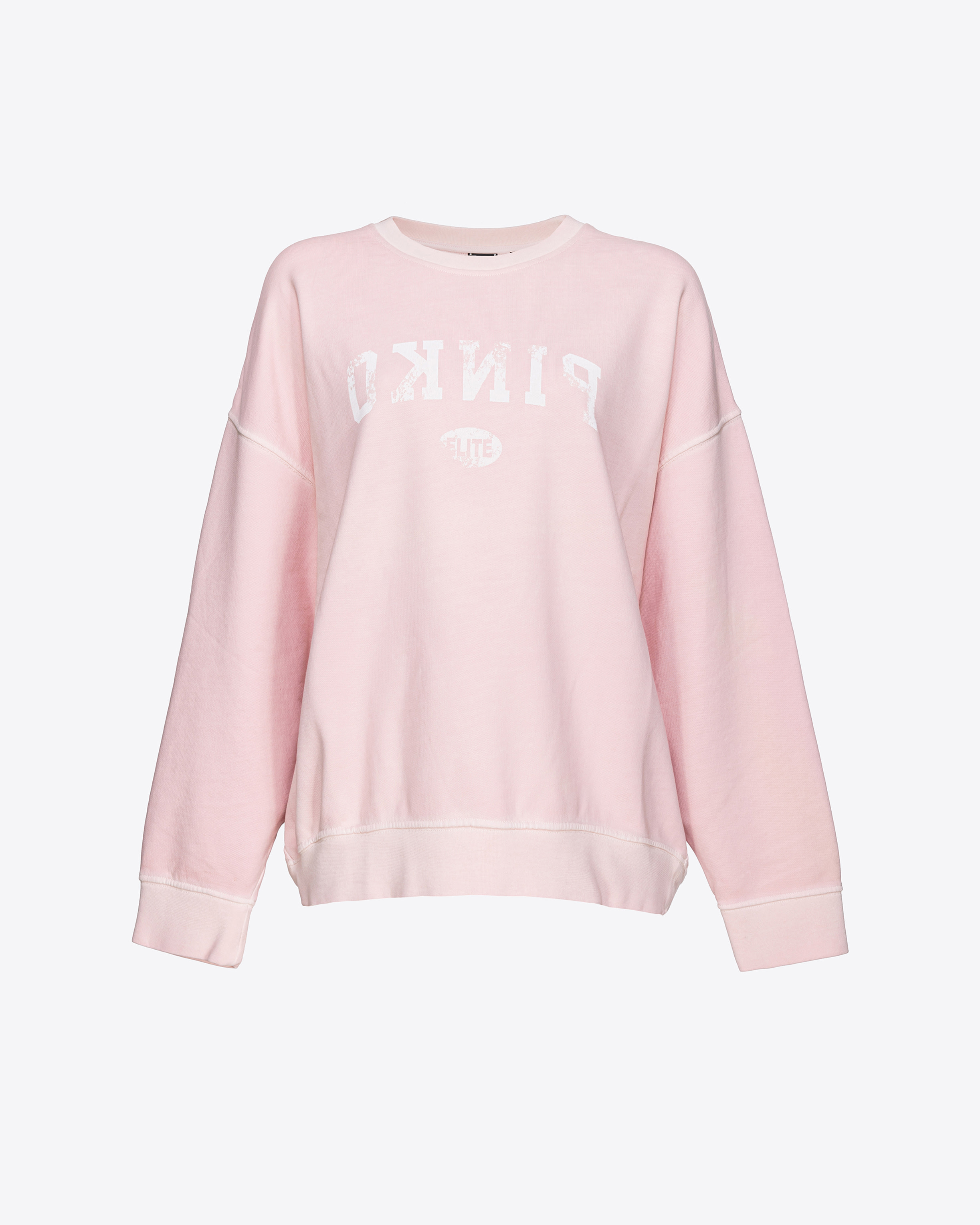 Shop Pinko Sweat-shirt À Logo Imprimé In Coral Red