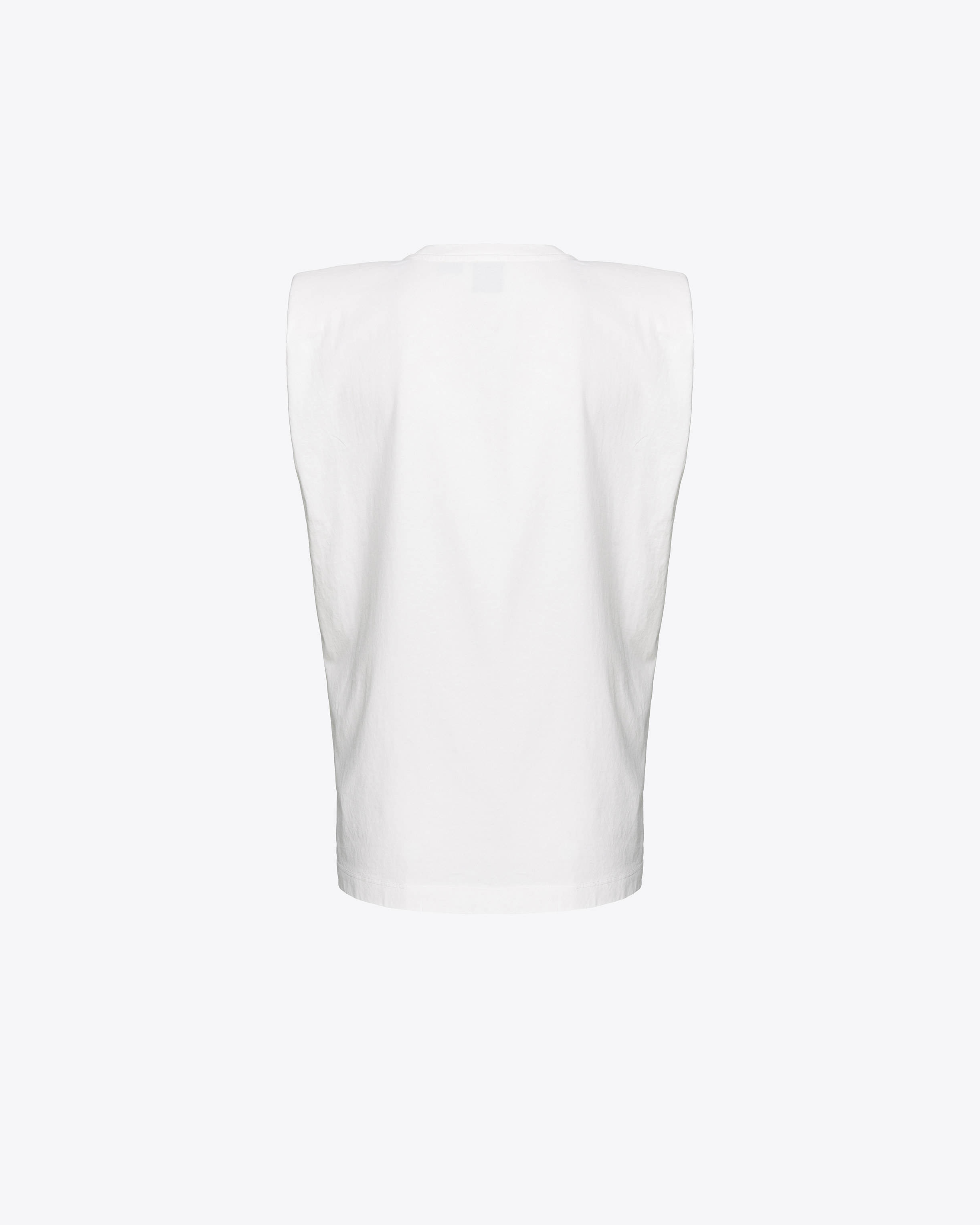 Shop Pinko Sleeveless Top With Logo Print In Blanc Immaculé