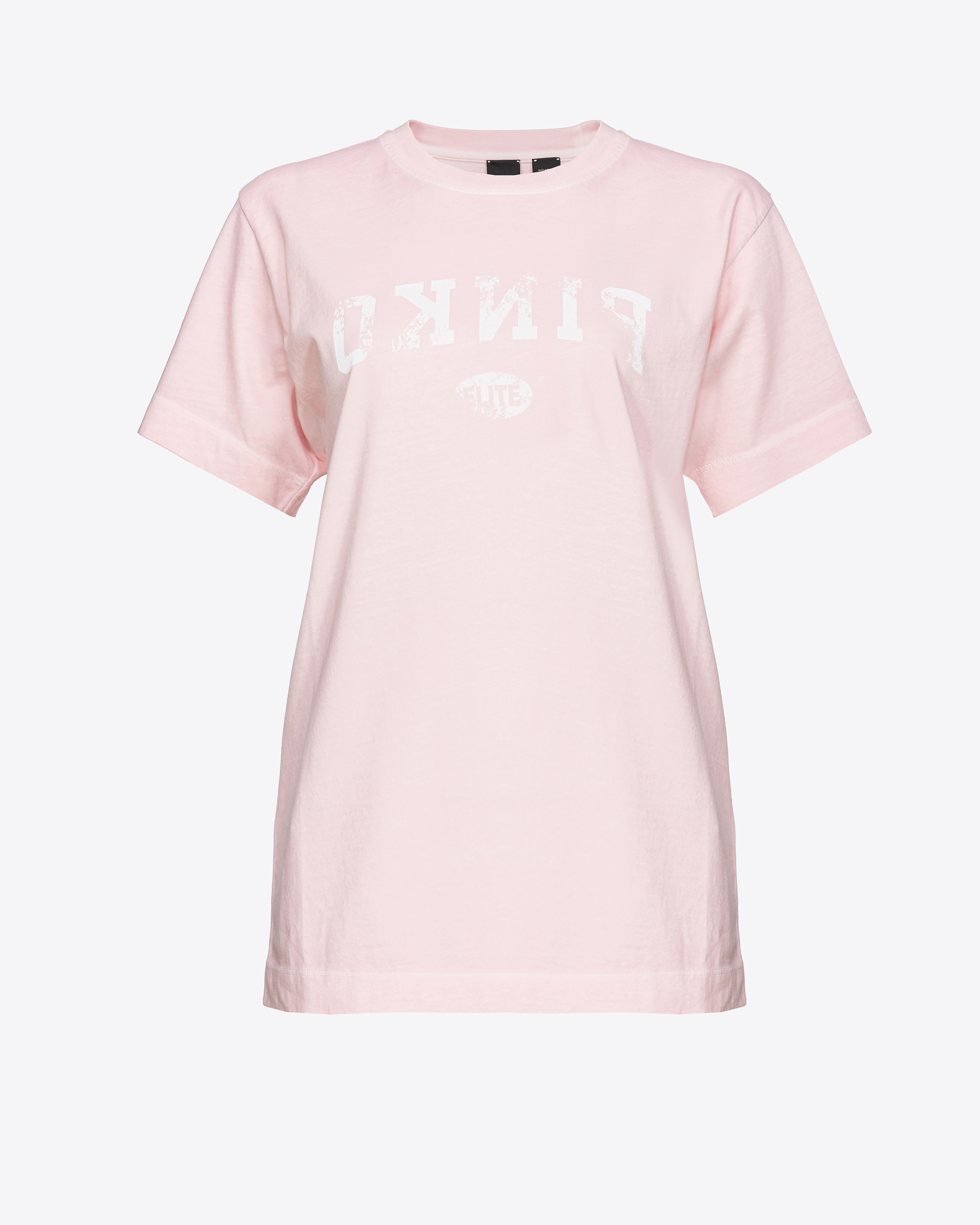 Shop Pinko Logo-print T-shirt In Coral Red