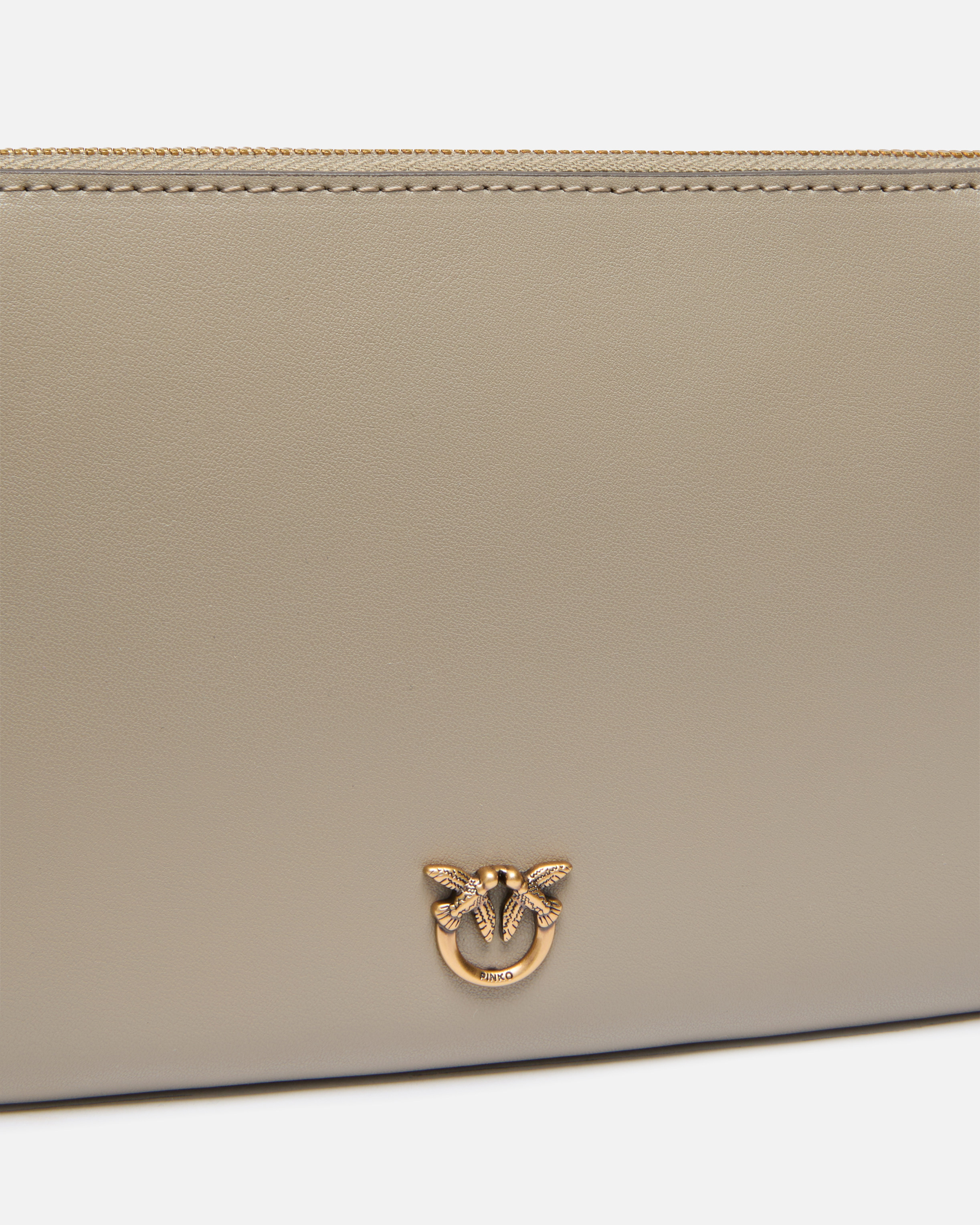 Pochette piatta in pelle con logo Love Birds 2