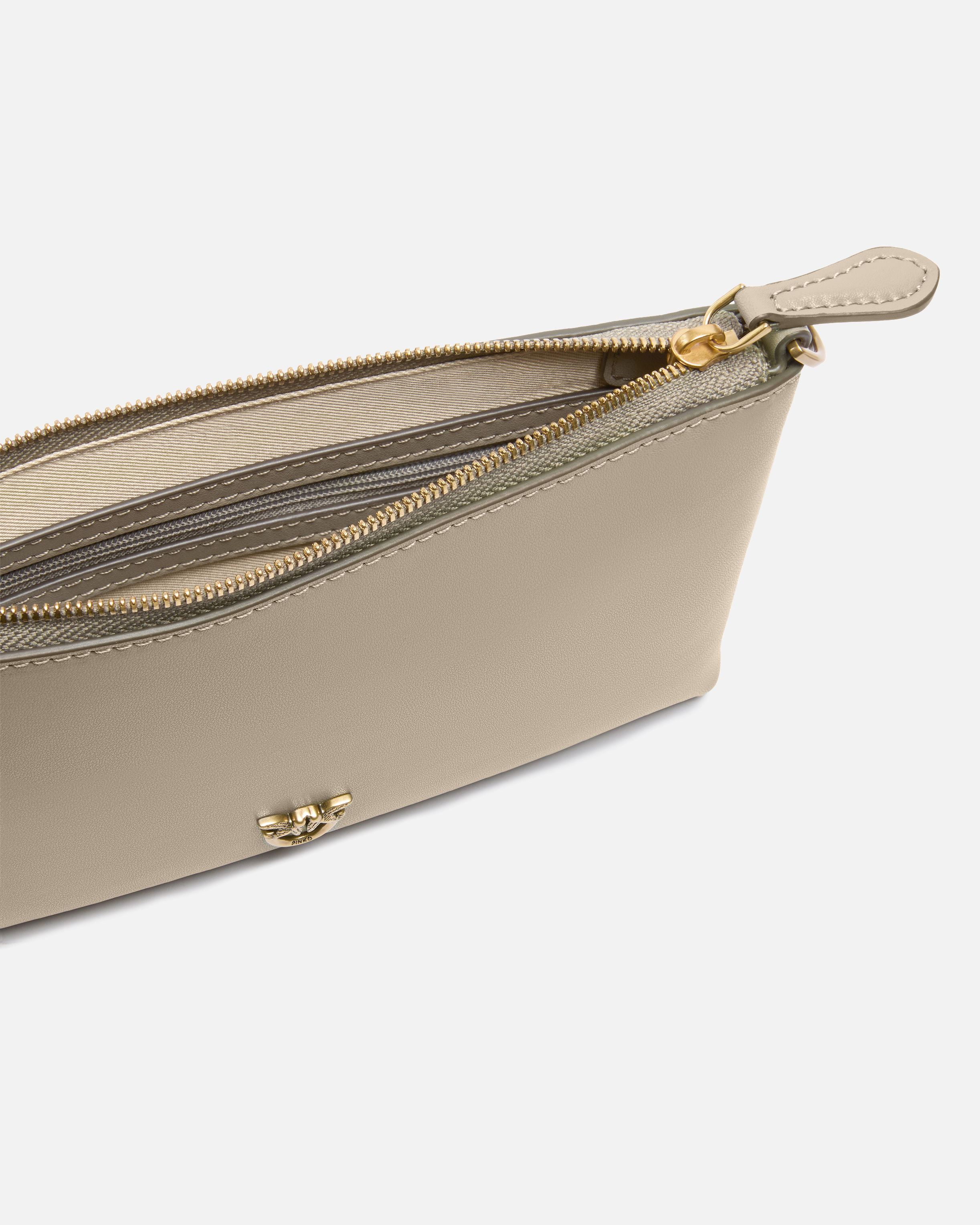 Pochette piatta in pelle con logo Love Birds 3