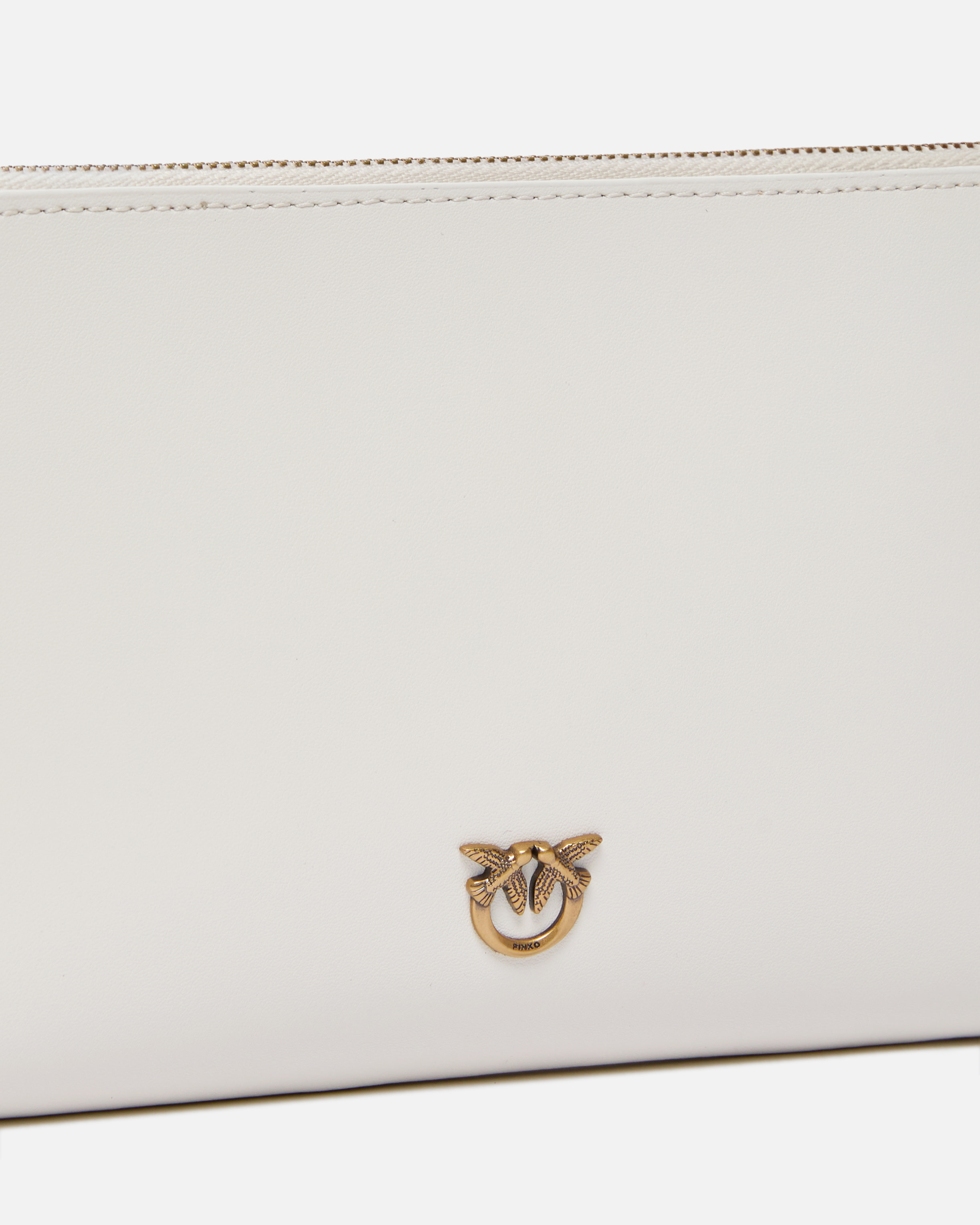 Pochette piatta in pelle con logo Love Birds 2