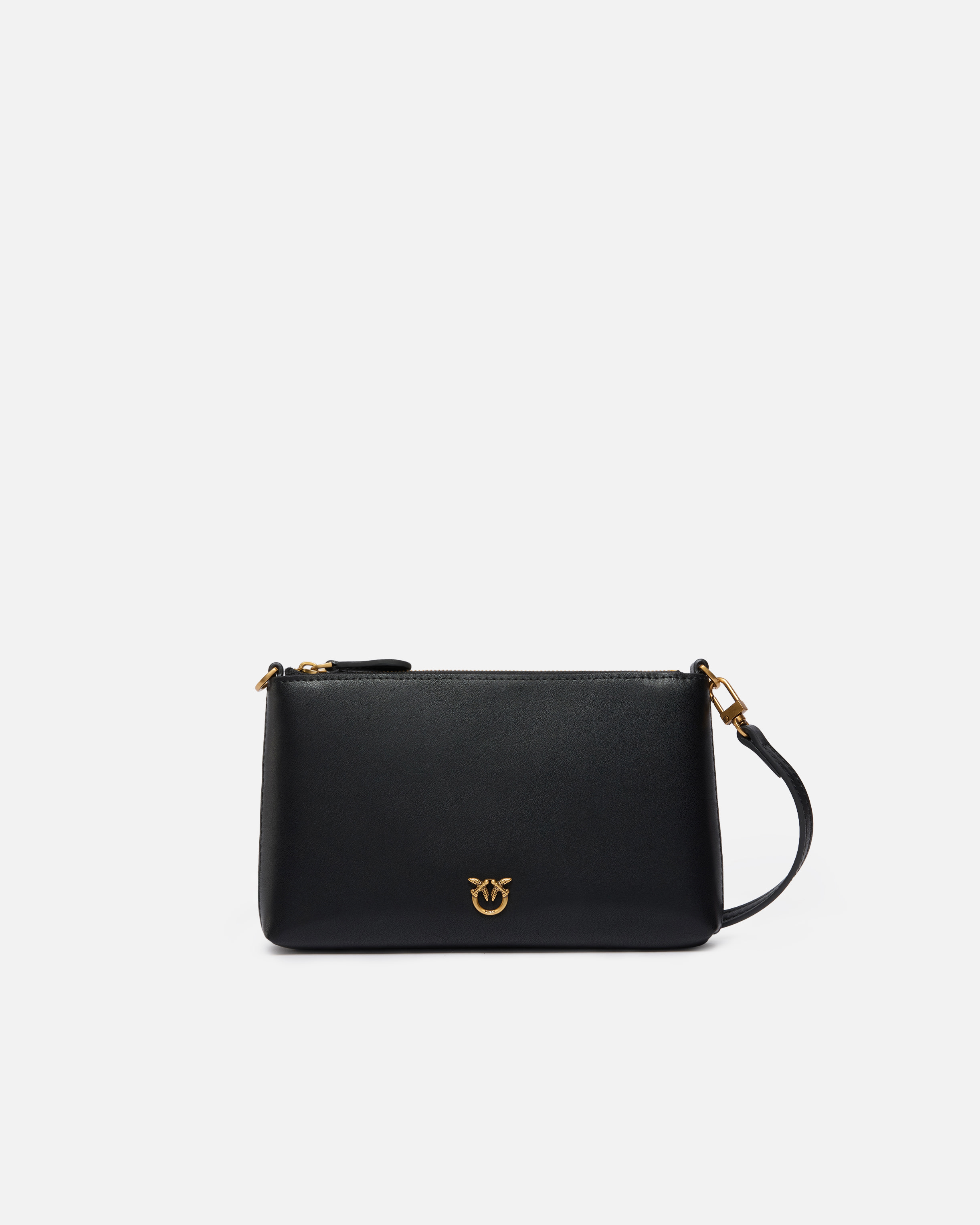 Плоский клатч из кожи с логотипом Love Birds - ЧЕРНЫЙ - large | Pinko 