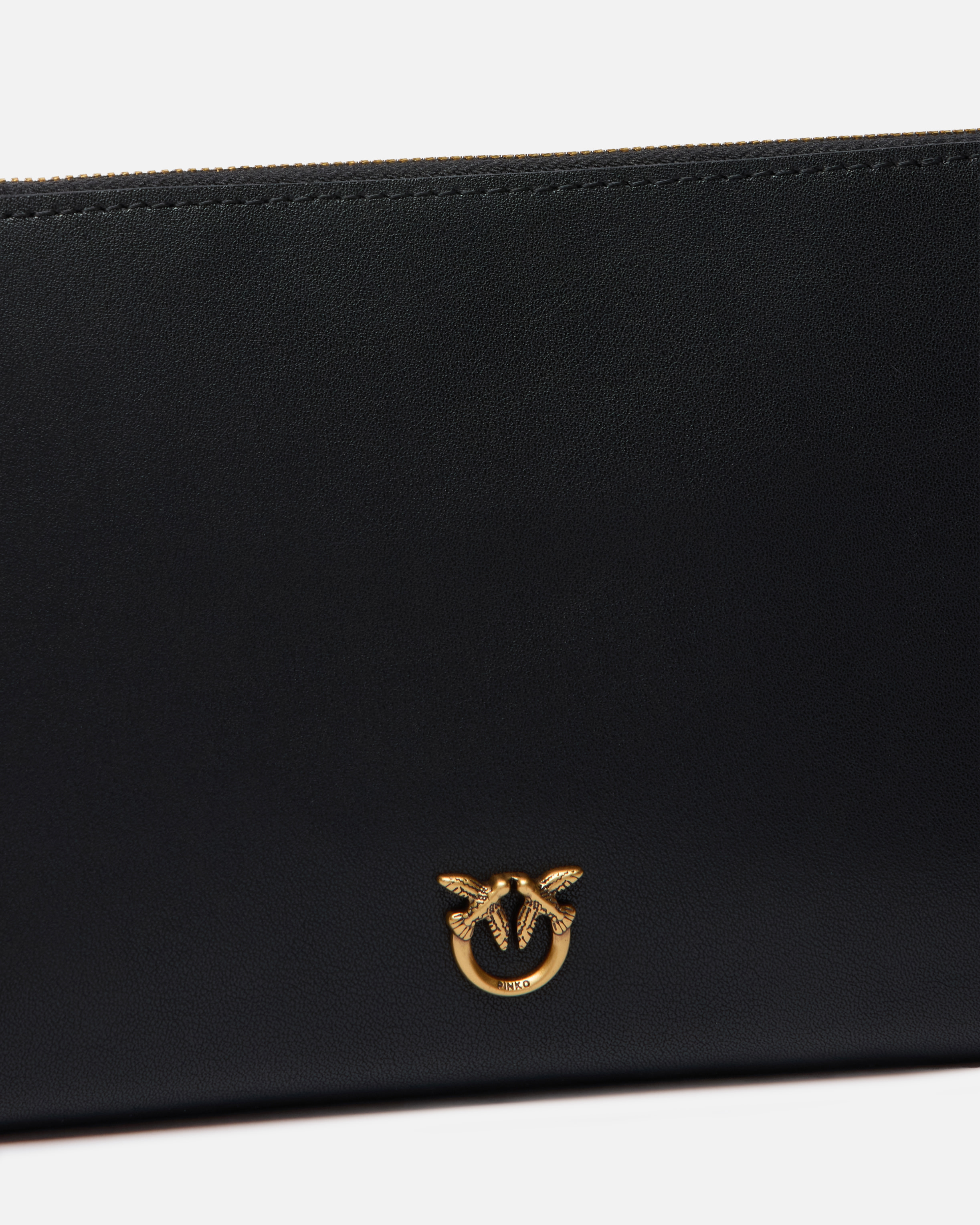 Pochette piatta in pelle con logo Love Birds 2