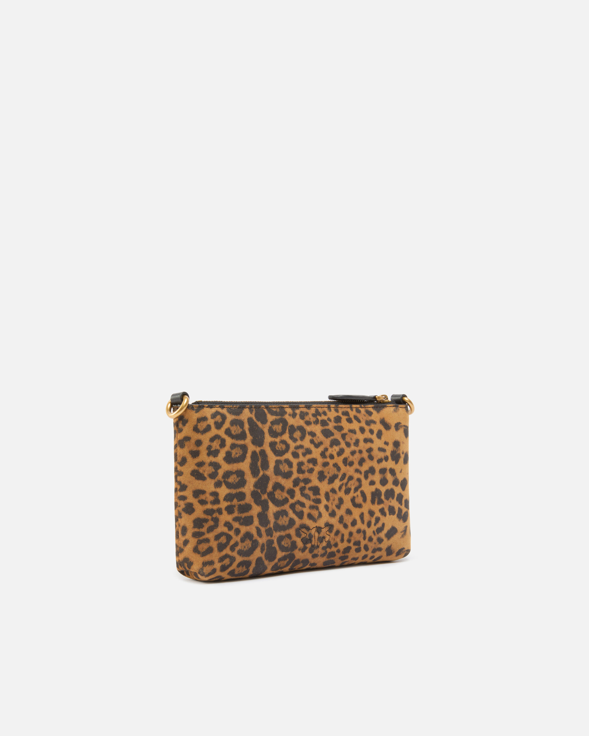 Pinko Mini Bag In Leopard Suede