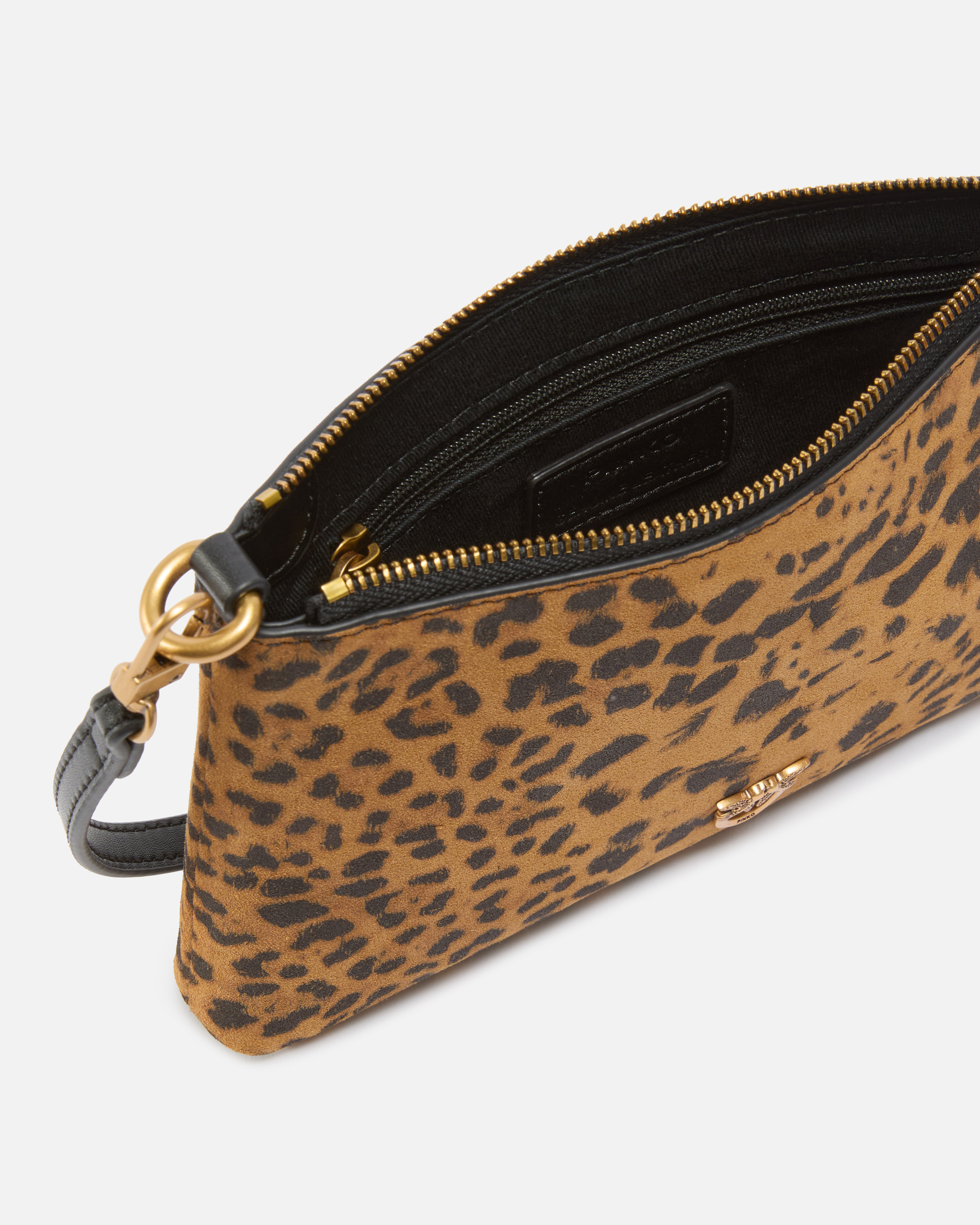 Pinko Mini Bag In Leopard Suede