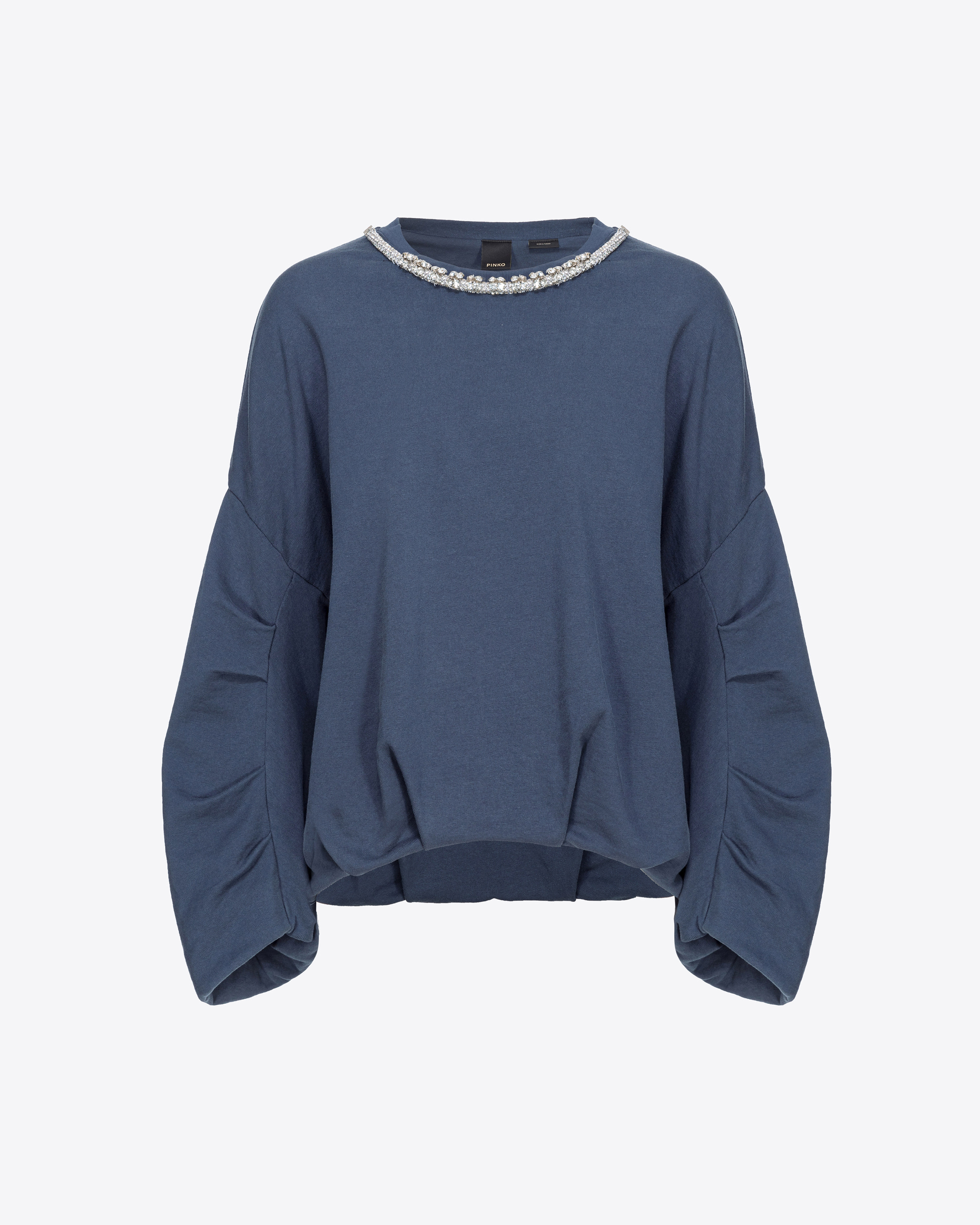 Pinko Sweatshirt mit Schmuckbesatz am Ausschnitt