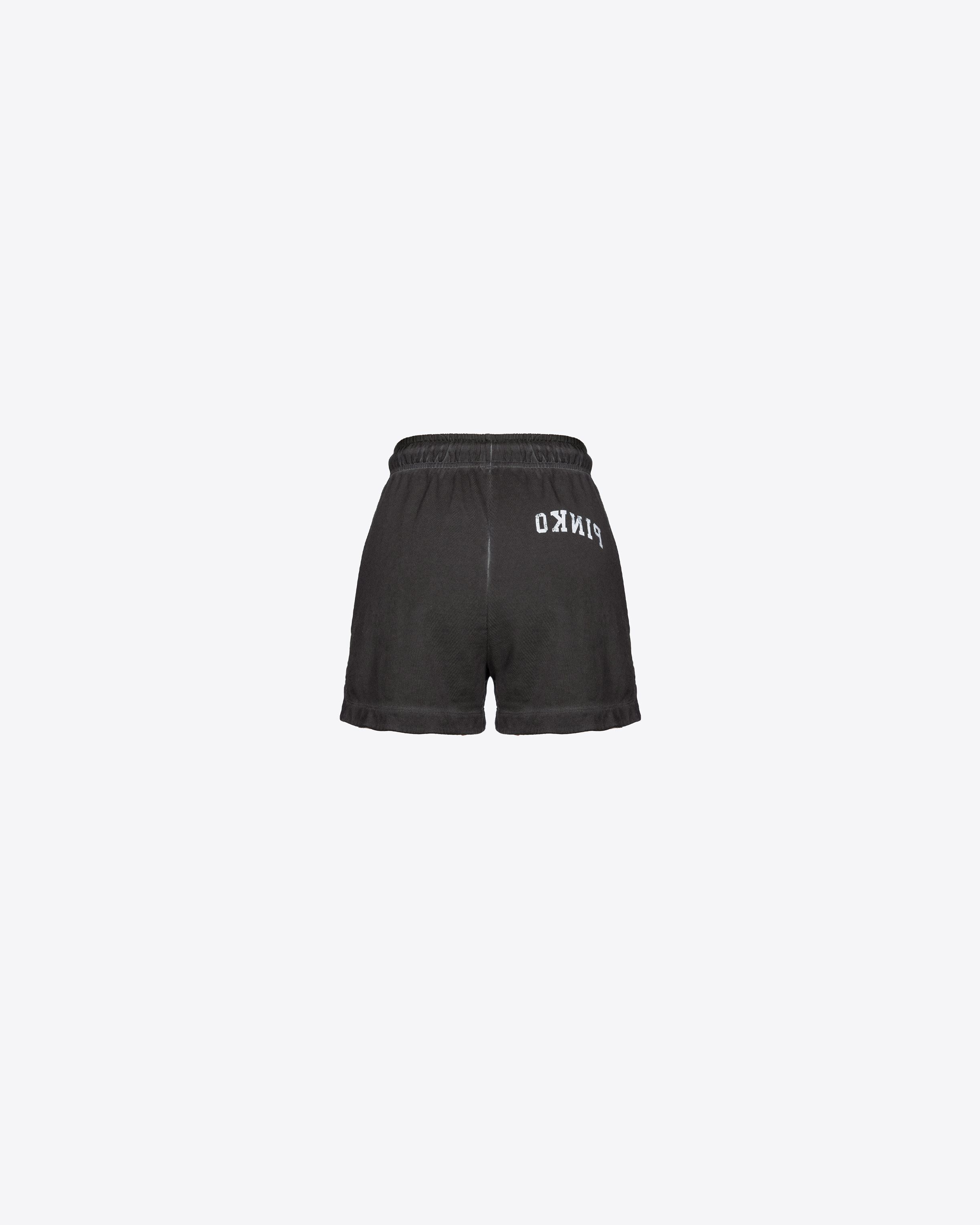 Shop Pinko Short En Molleton À Logo Imprimé In Limo Black