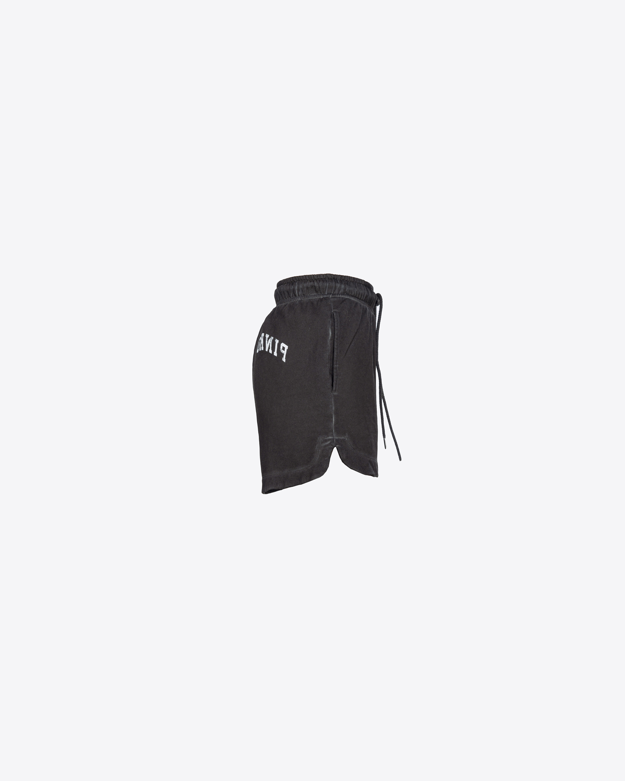 Shop Pinko Short En Molleton À Logo Imprimé In Limo Black