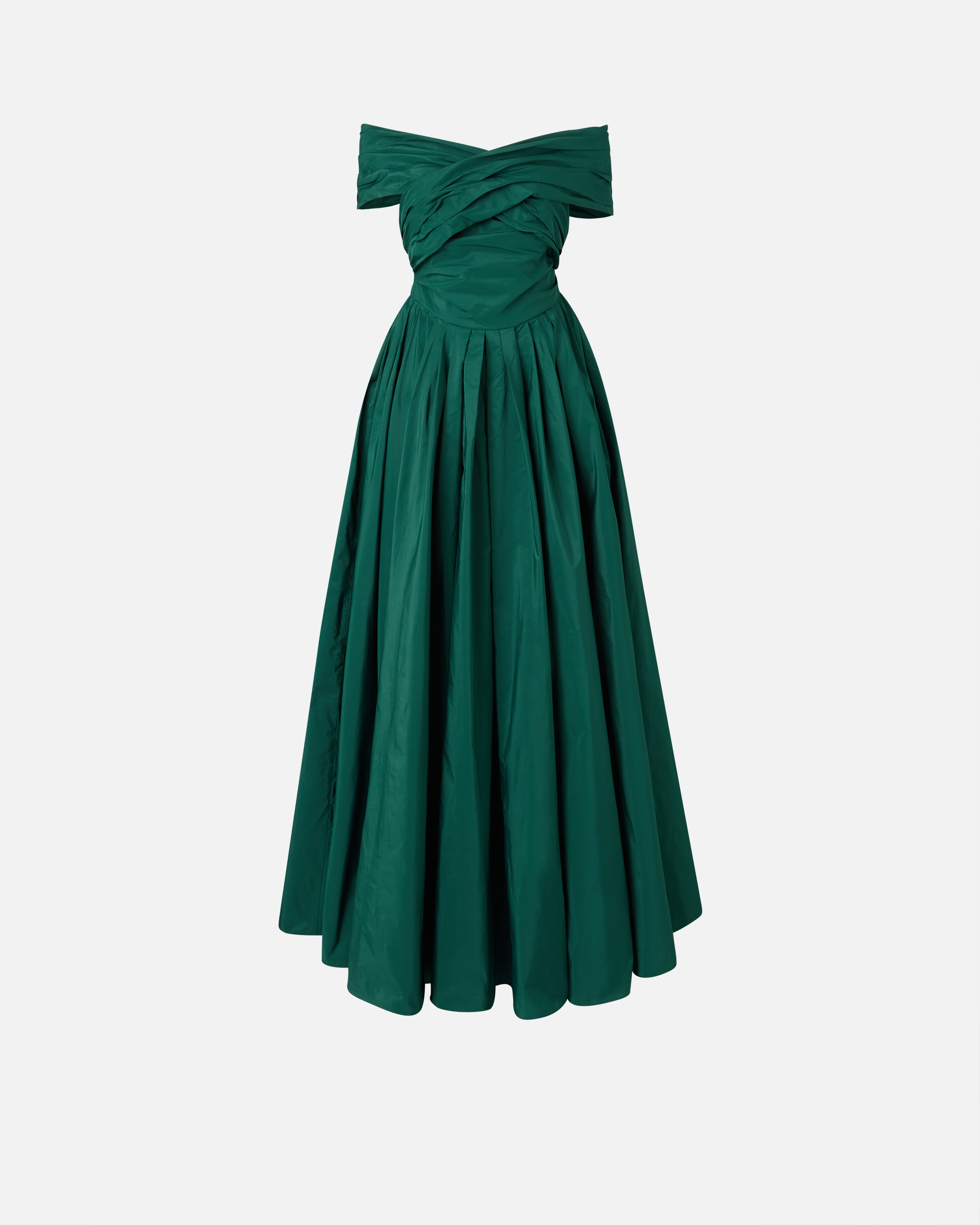 Pinko Schulterfreies elegantes langes Taftkleid