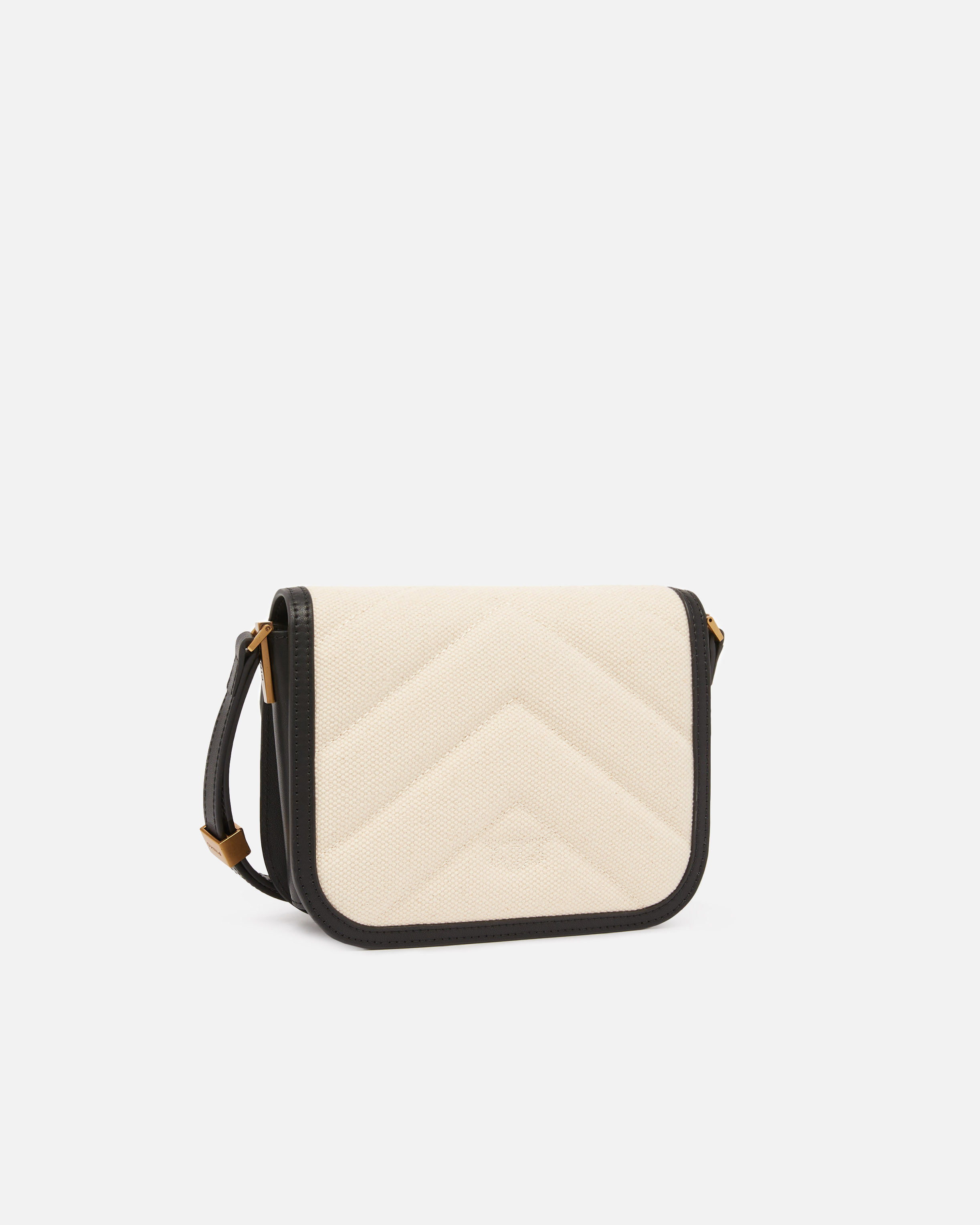 Pinko Love Bag Square Handbag In Canvas And Leather