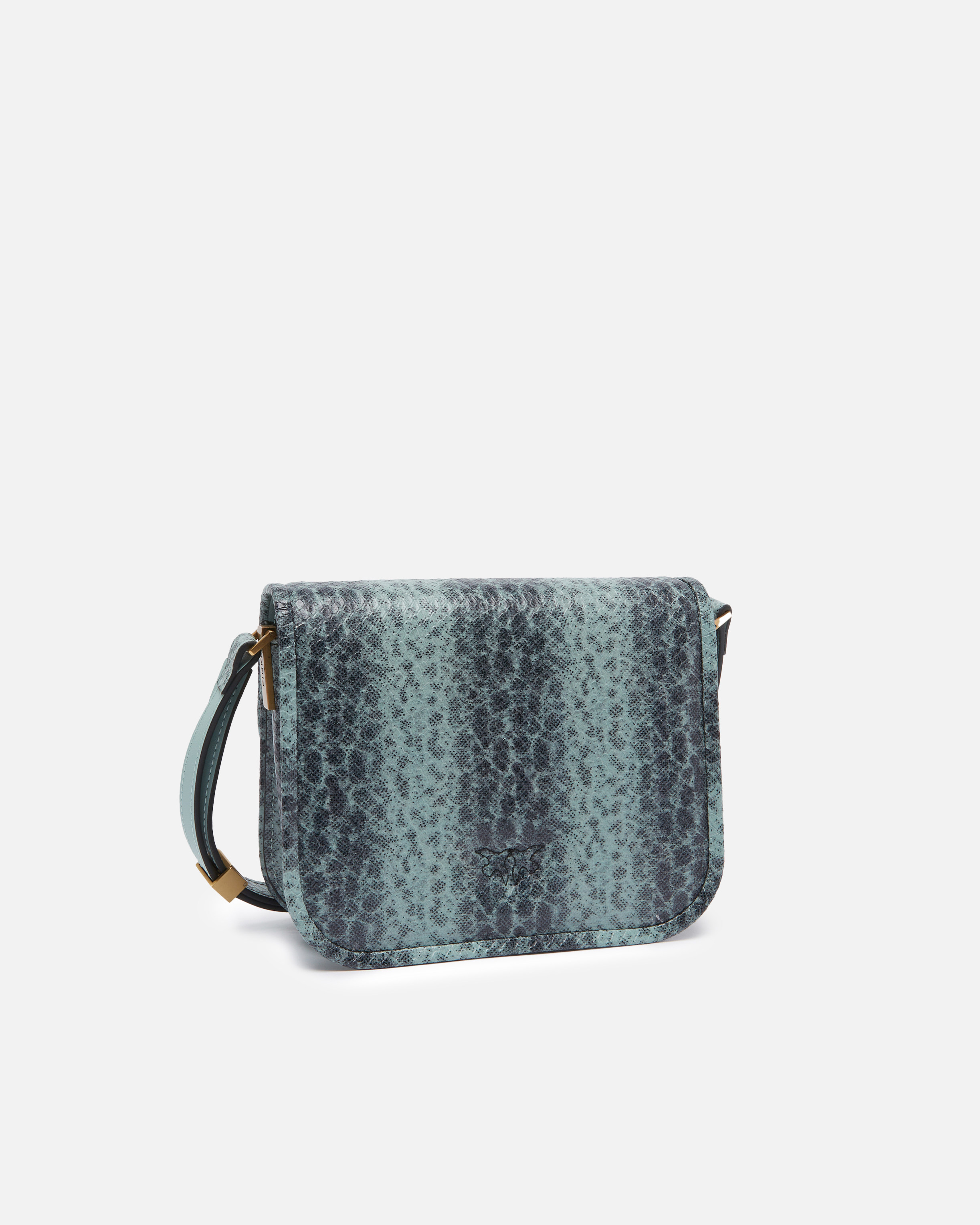 Pinko Reptile Print Love Bag Square Shoulder Bag