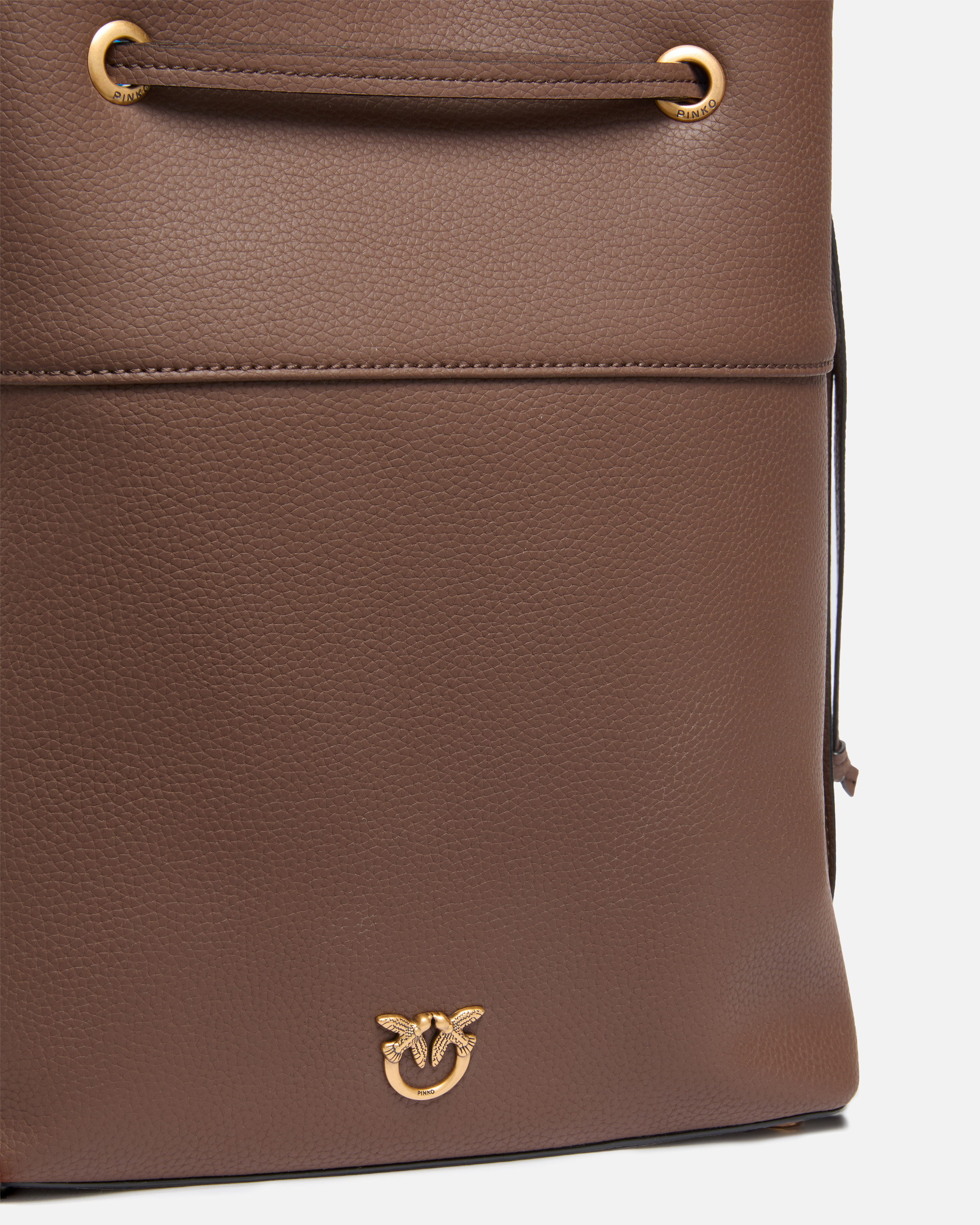 Mittelgroße Schultertasche in Beutelform aus genarbtem Leder mit Logo Love Birds 2