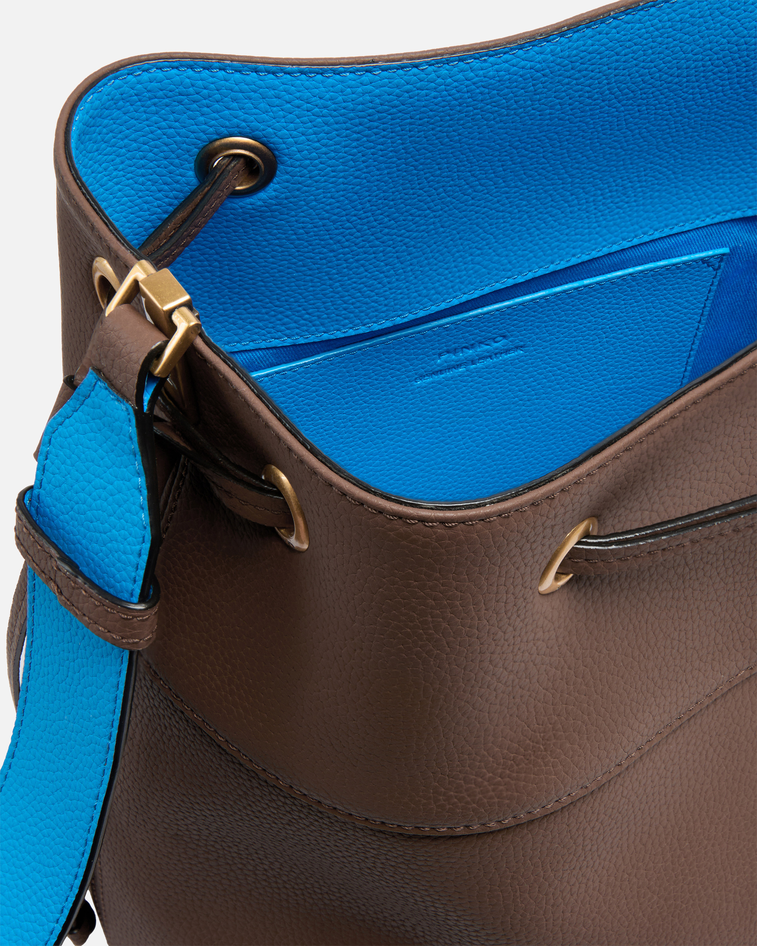 Mittelgroße Schultertasche in Beutelform aus genarbtem Leder mit Logo Love Birds 3