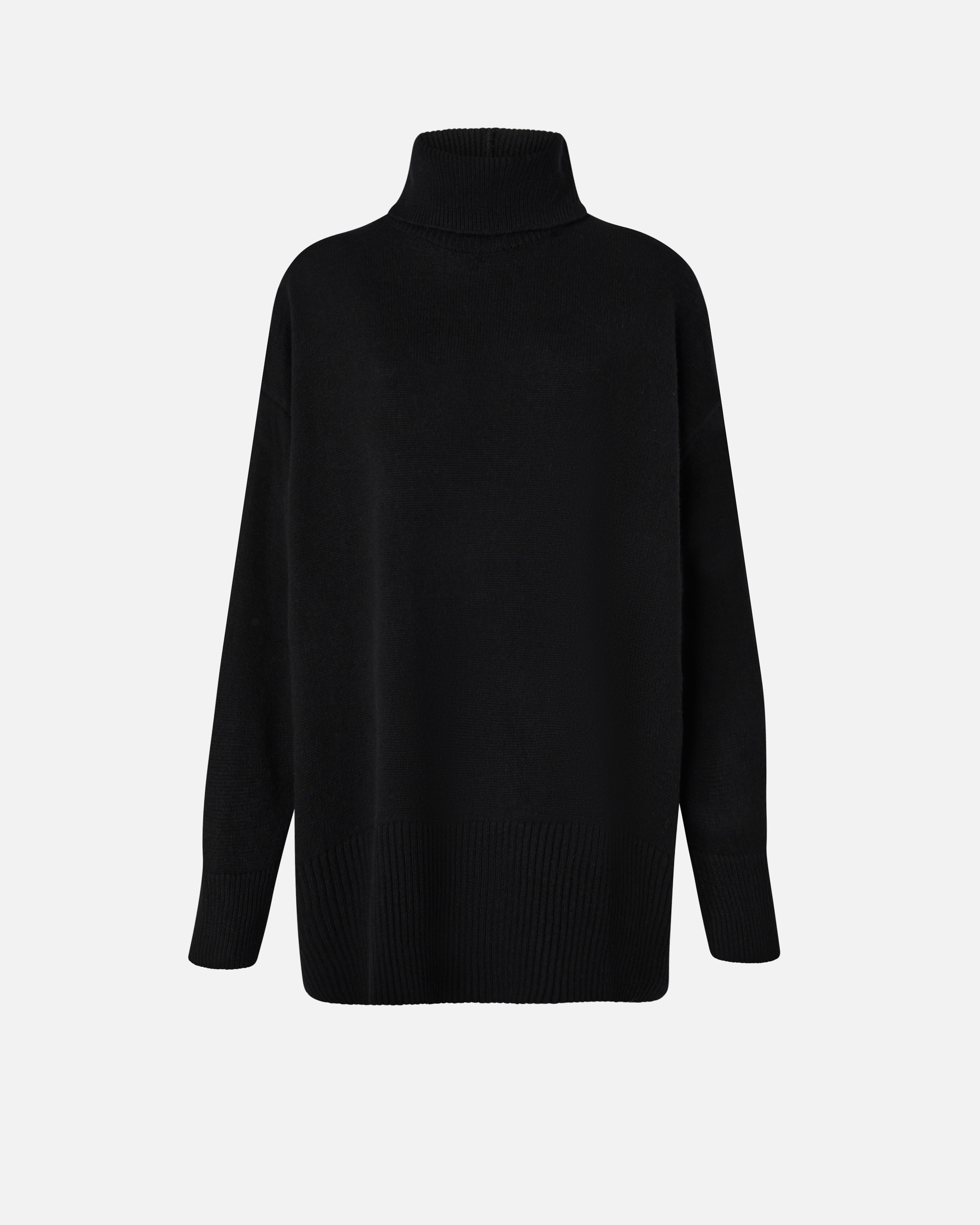 Pinko Short Wool Dress With High Collar In Noir Limousine
