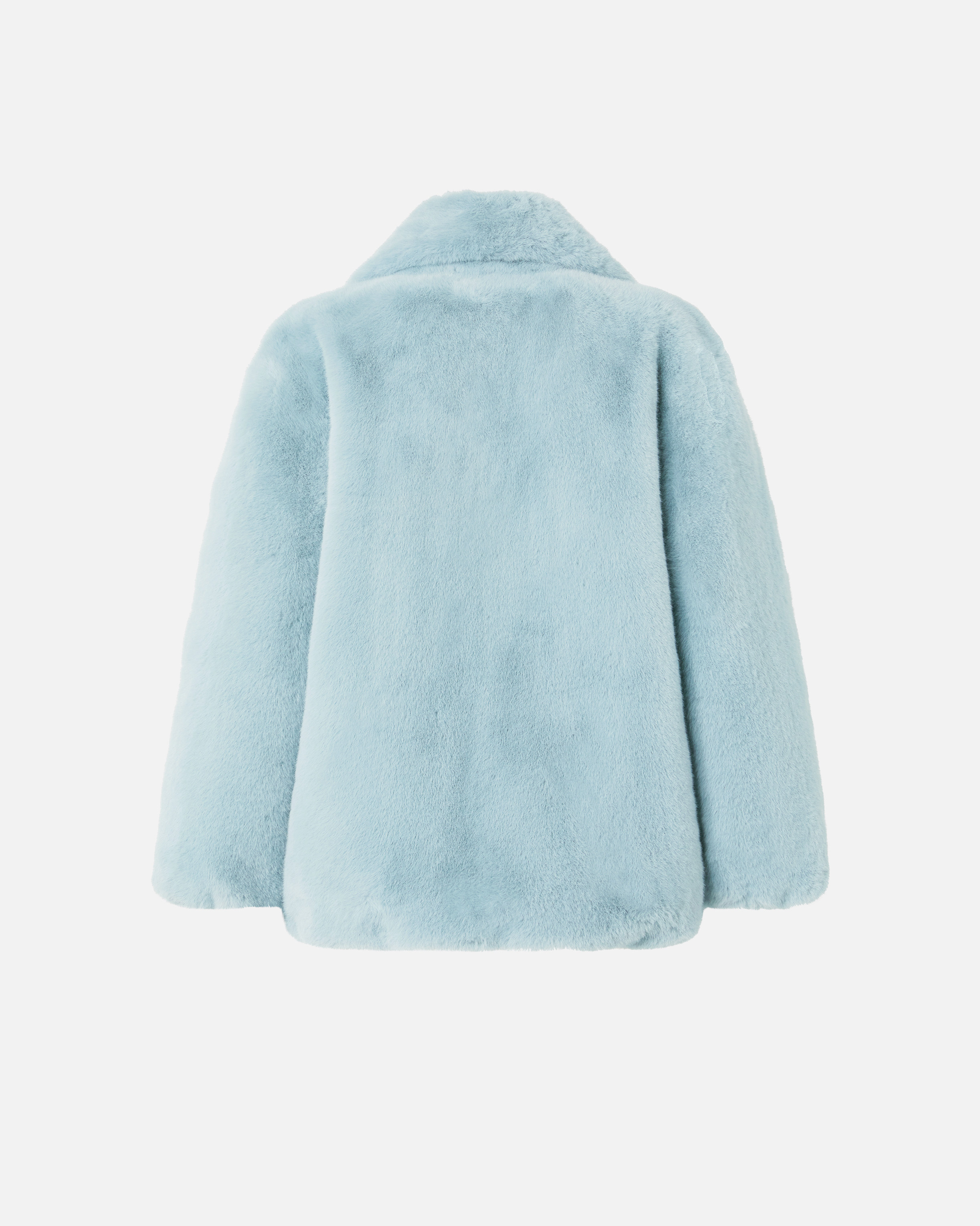 Pinko Light Blue Alighieri Fur Coat With Buttons In Bleu Songe