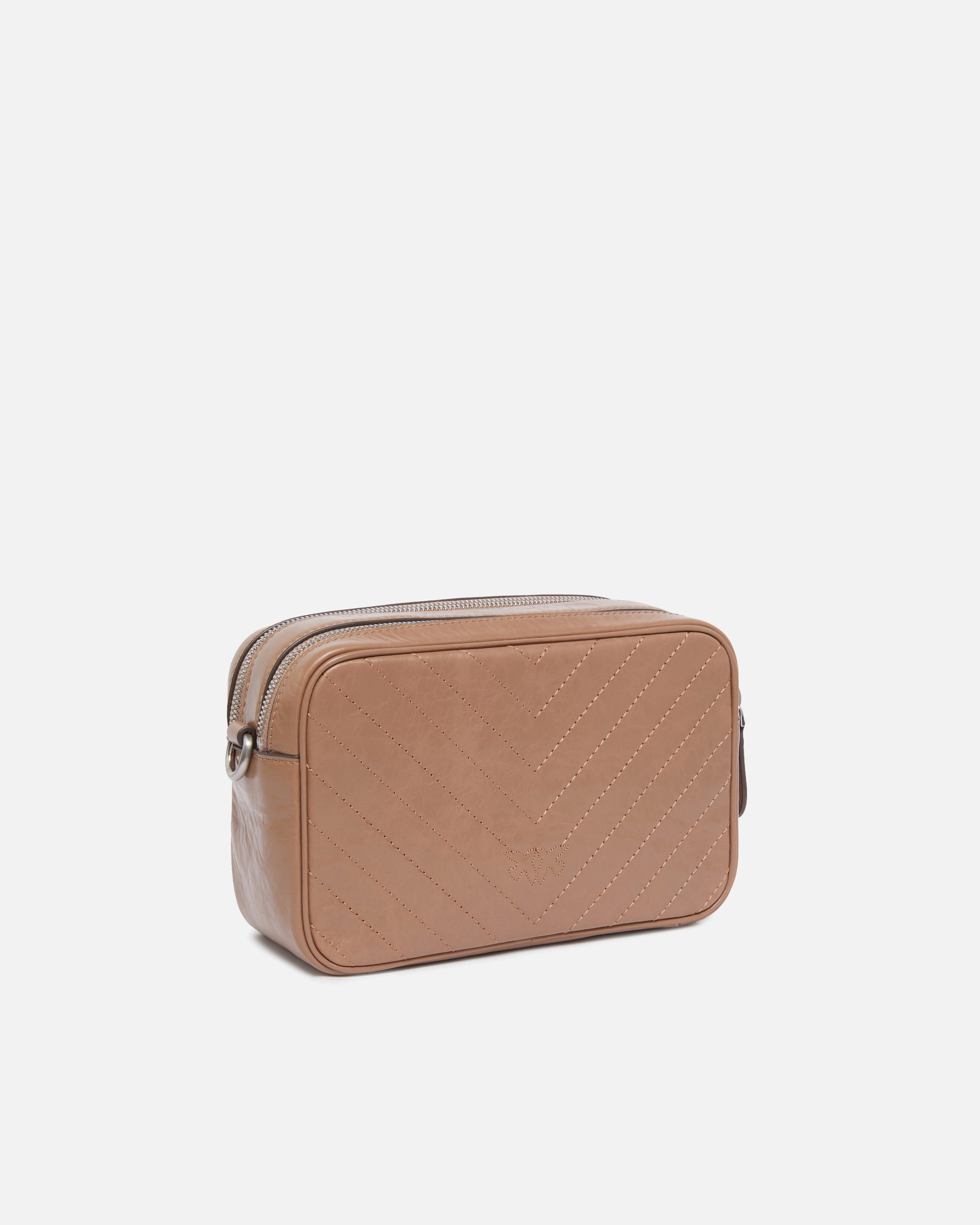 Сумка Camera Bag среднего размера из кожи с шевронным узором 1