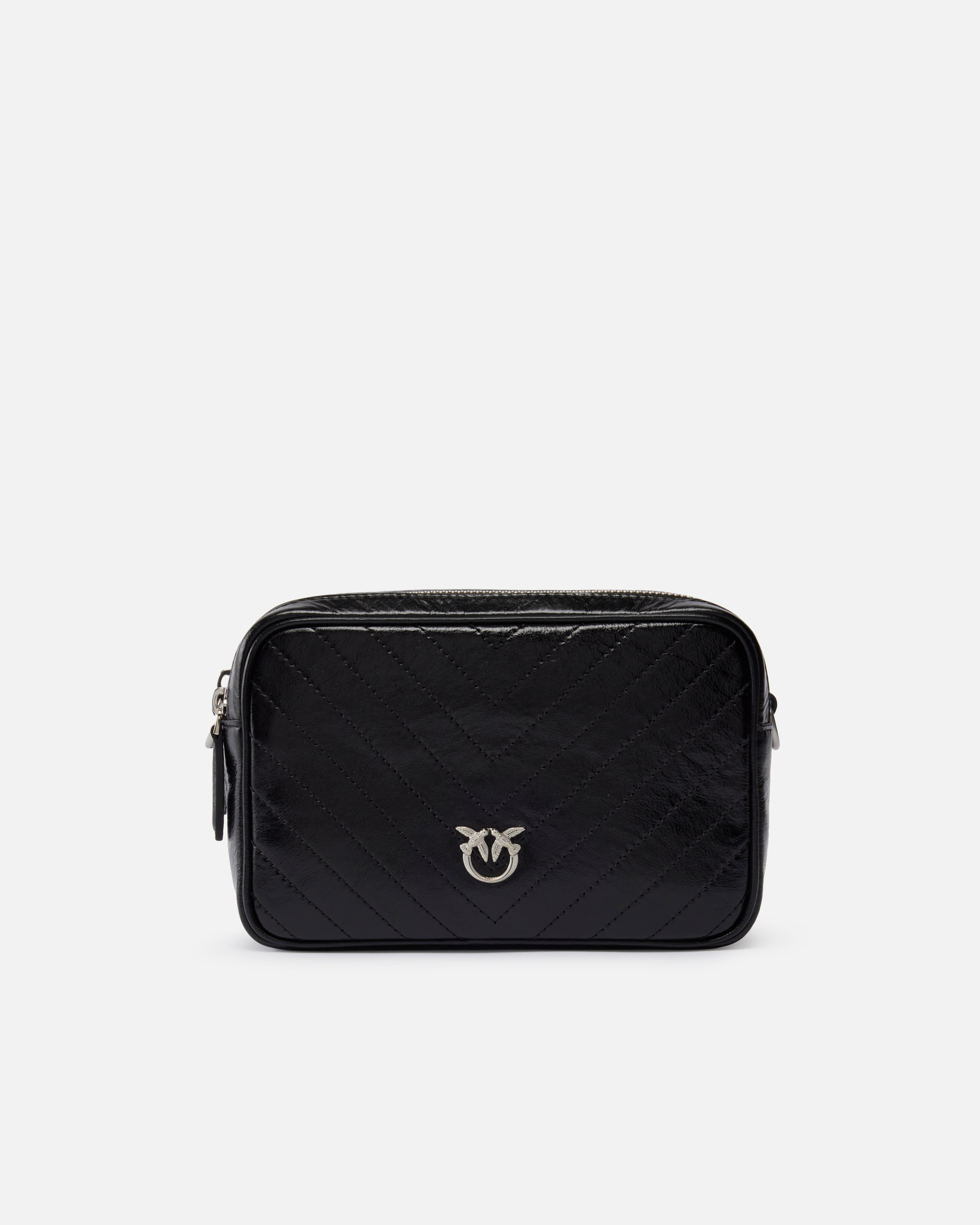 Сумка Camera Bag среднего размера из кожи с шевронным узором 0