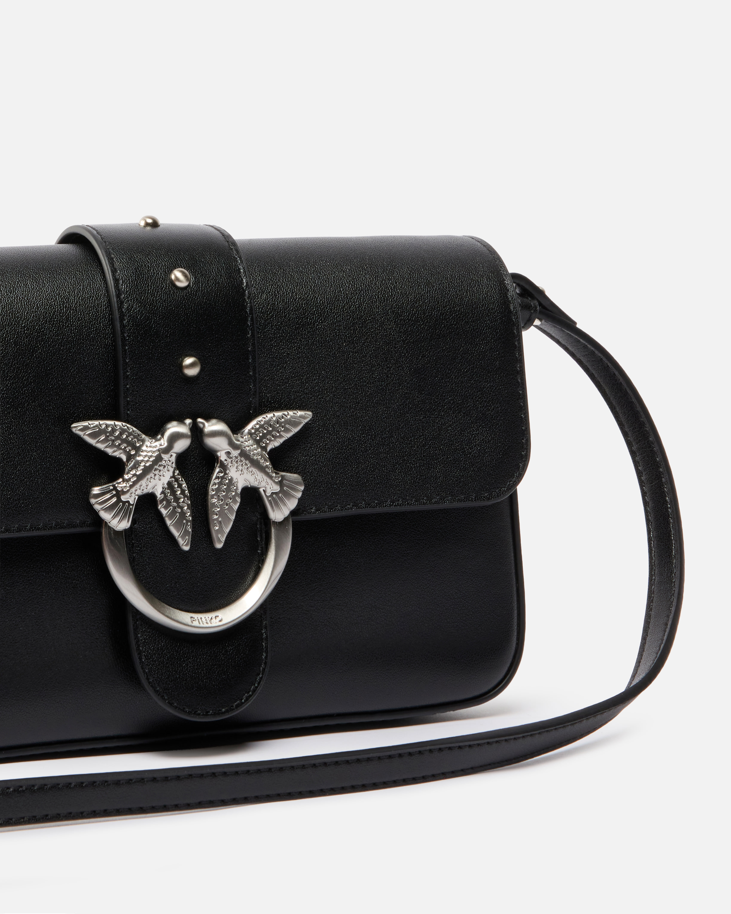 Pinko Mini Calfskin Shoulder Strap