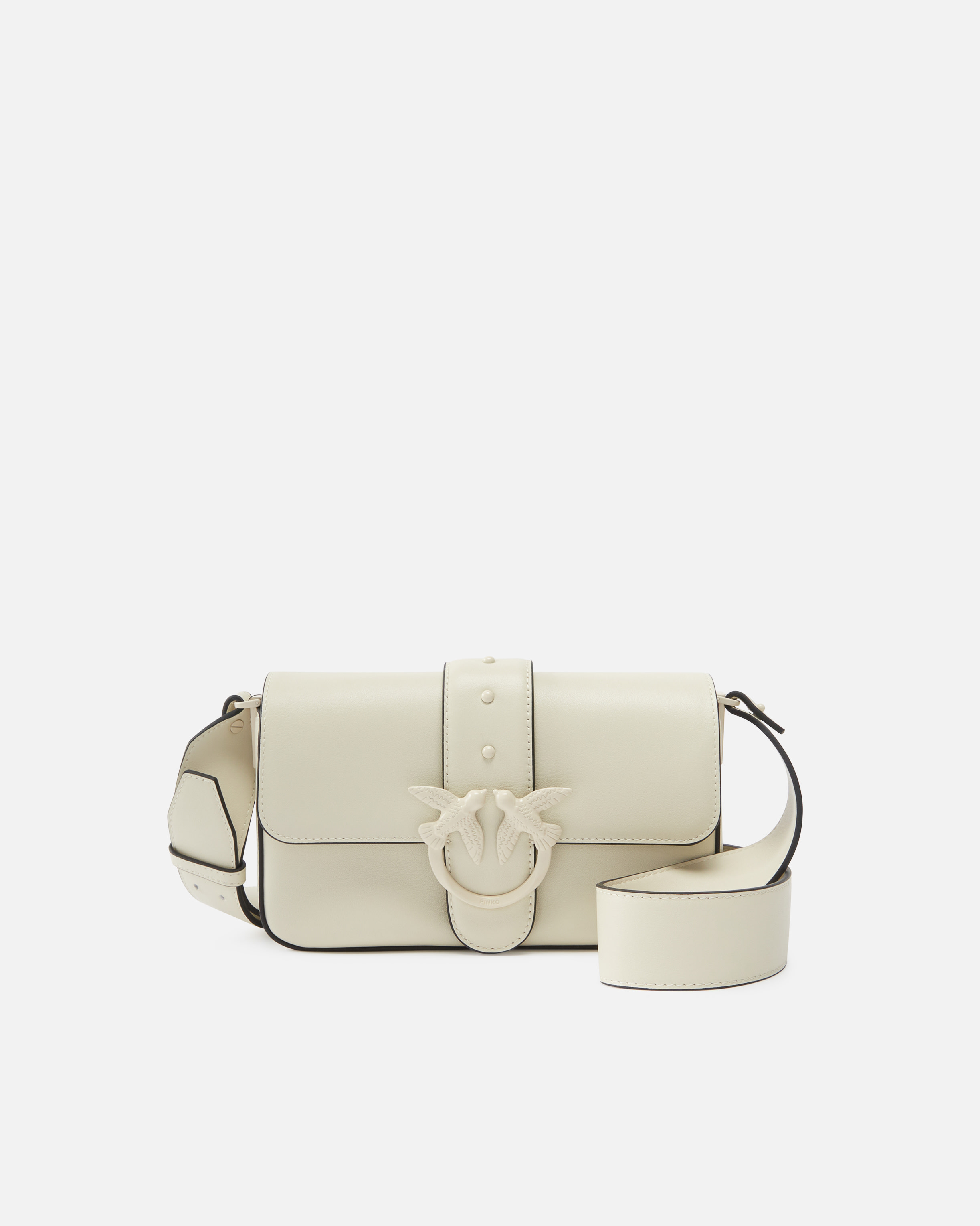 Pinko Small Soft Shoulder Bag Mini Love Bag Colorful In White + White-block Colour