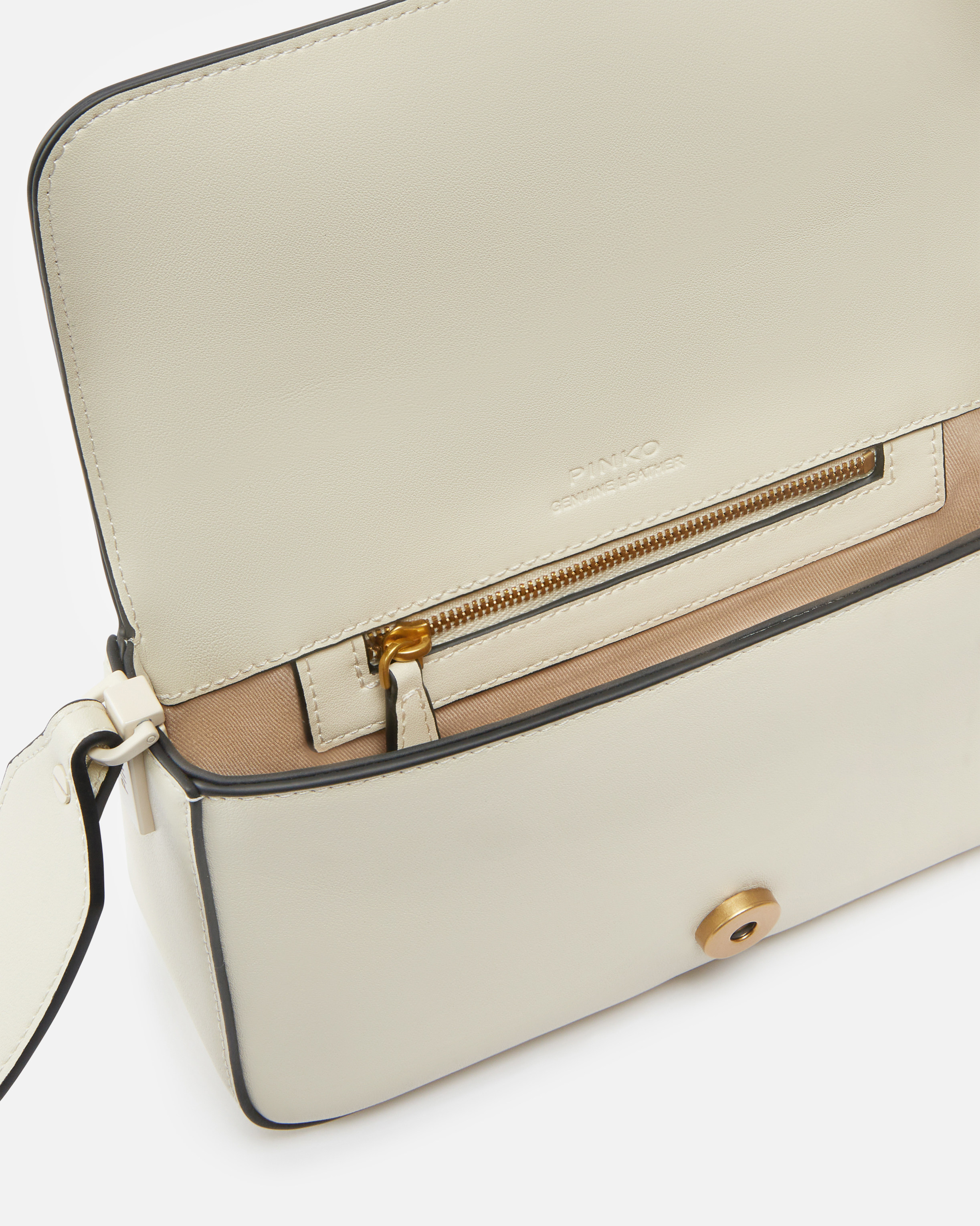 Pinko Small Soft Shoulder Bag Mini Love Bag Colorful In White + White-block Colour
