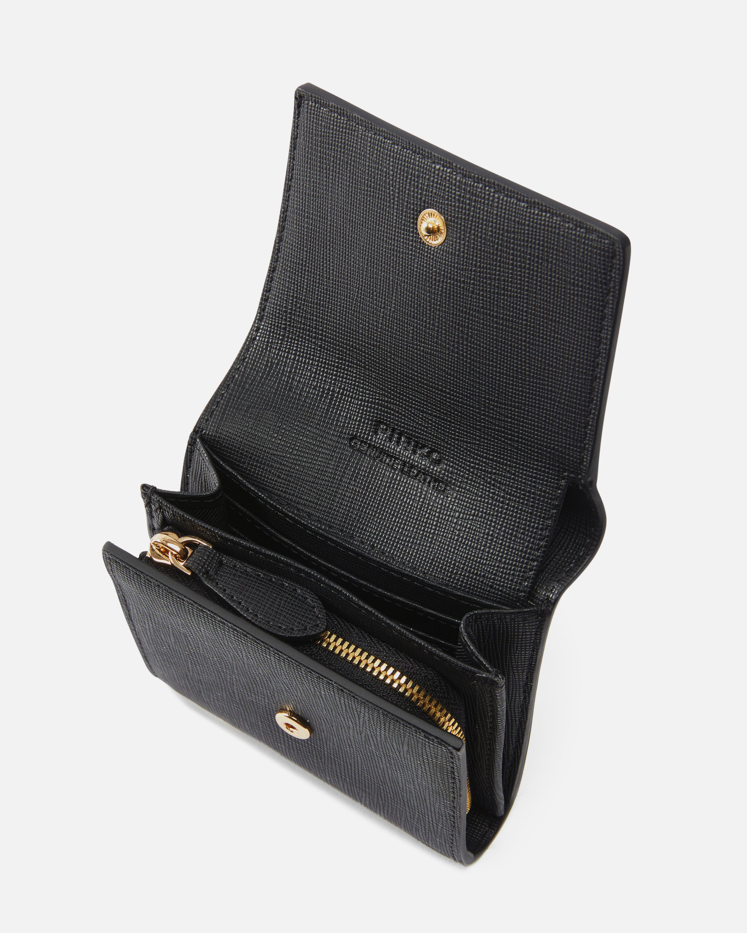 Pinko Portamonete Quadrato In Pelle Saffiano In Nero Limousine Block Color