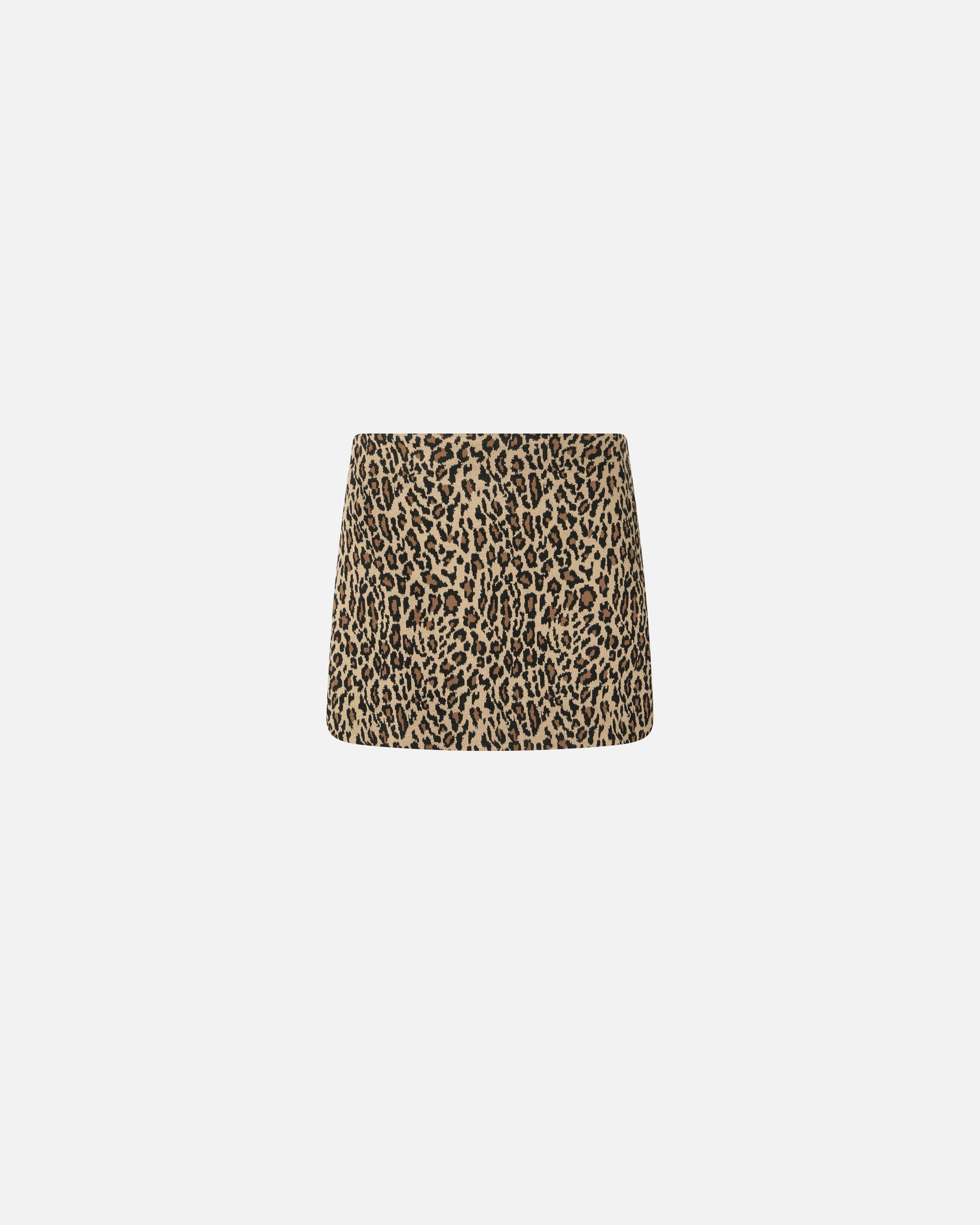 Pinko Leopard Print Miniskirt In Multi. Beige/black