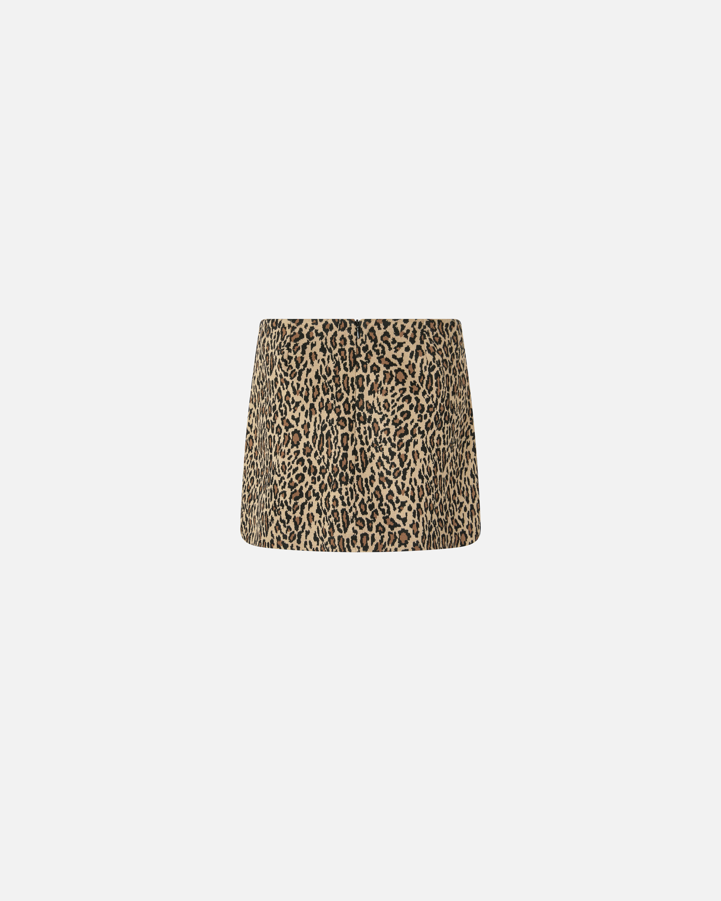 Pinko Leopard Print Miniskirt In Multi. Beige/black