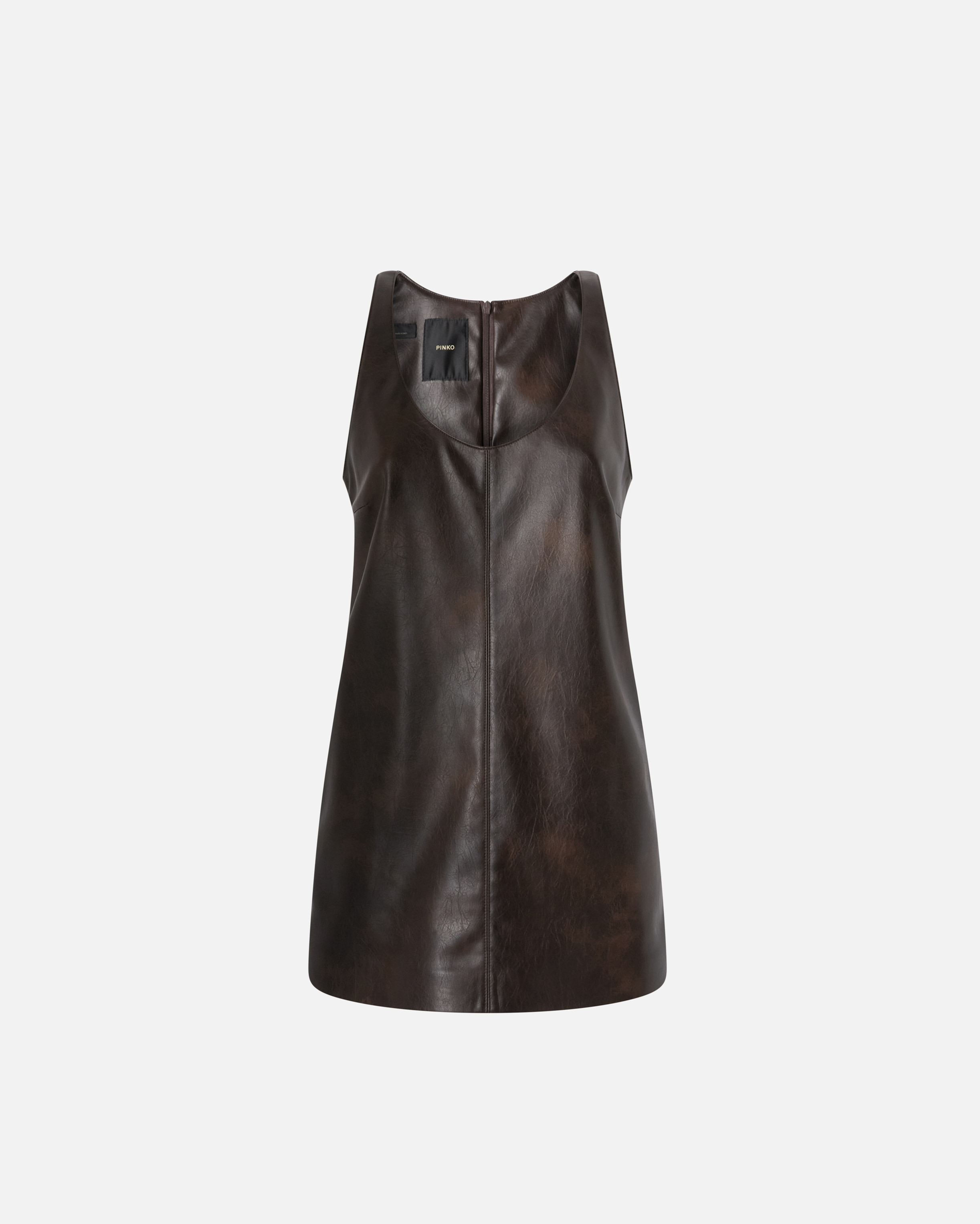 Pinko Short tunic dress with leather effect