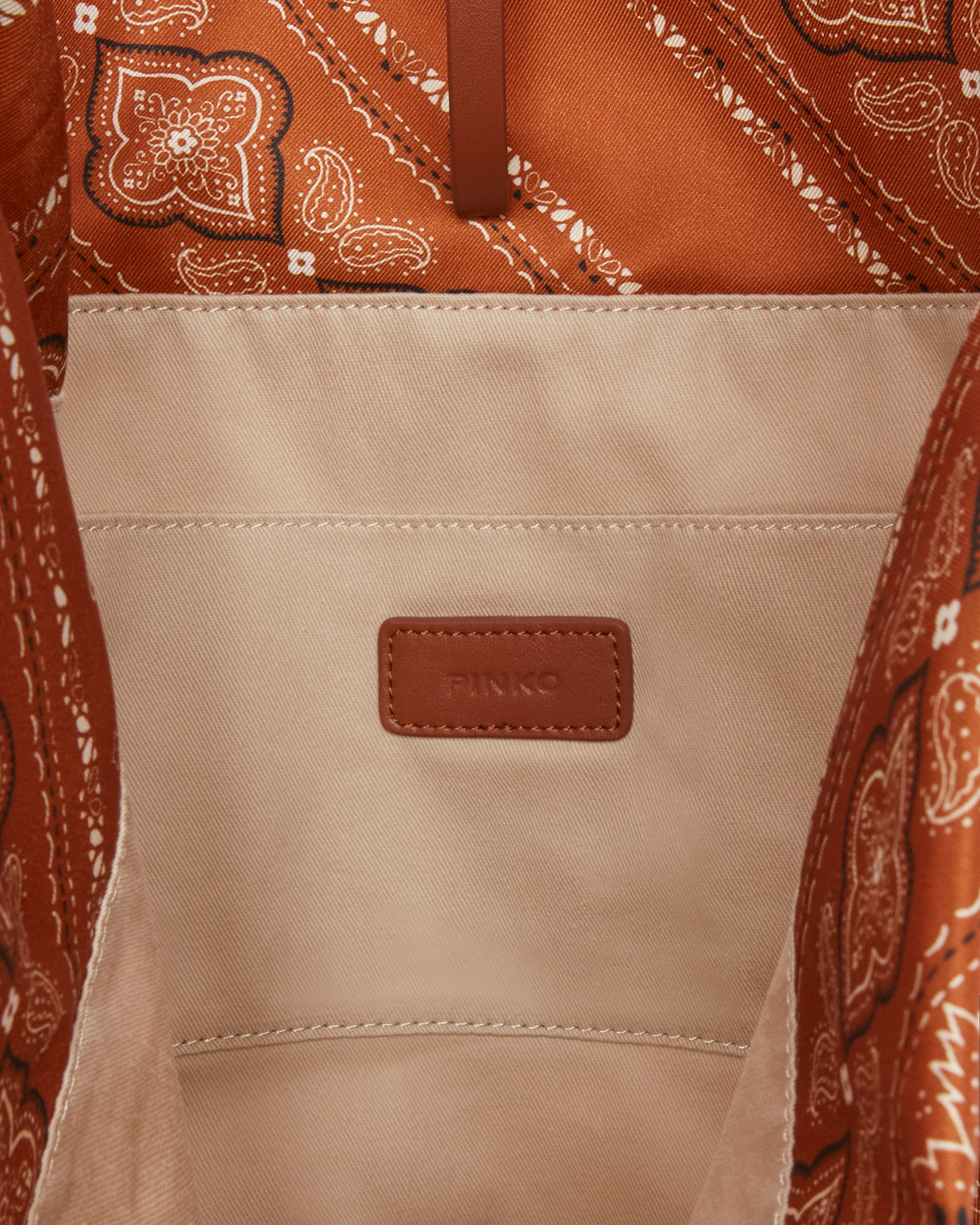 Pinko Medium Size Scarf Shoulder Bag In Bandana Print Fabric