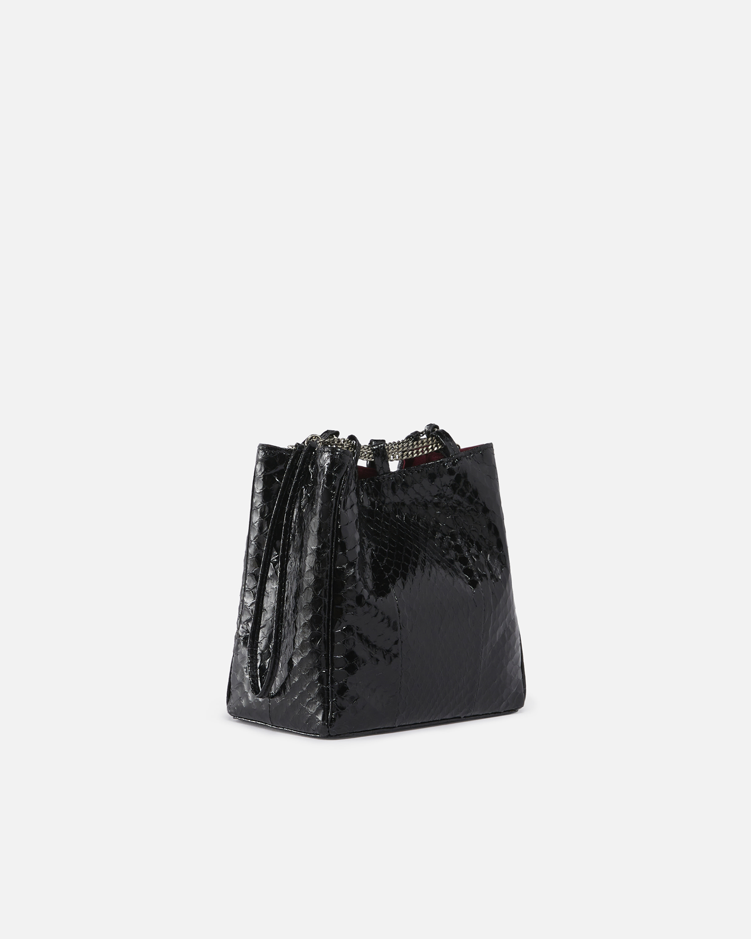 Pinko Drawstring Shoulder Bag In Black-old Silver