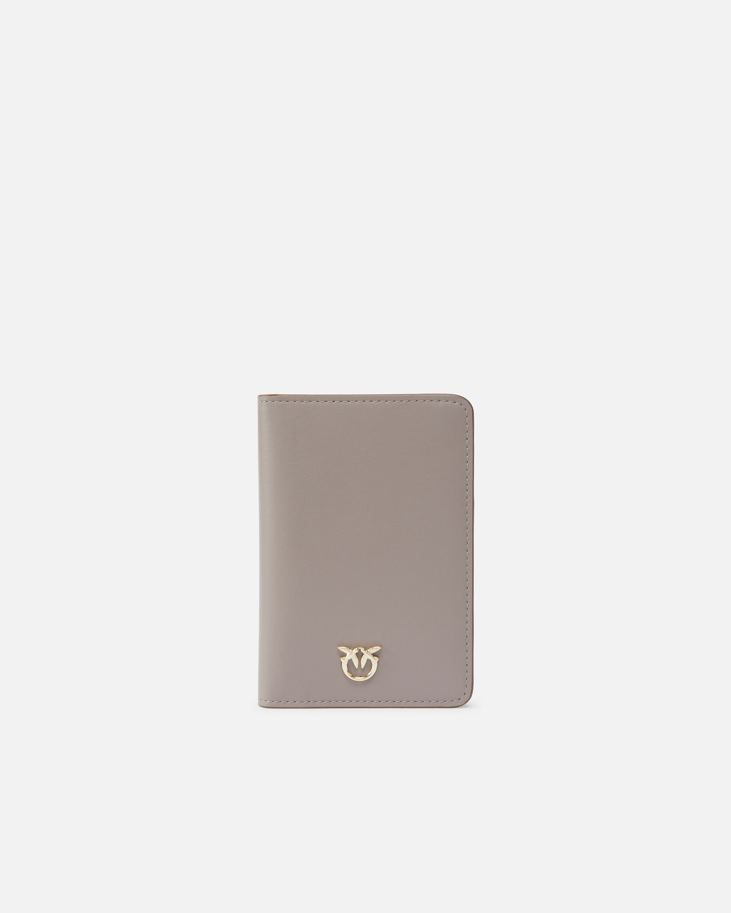 Pinko Smooth Leather Passport Holder  Galleria. In Lit Ash-light Gold