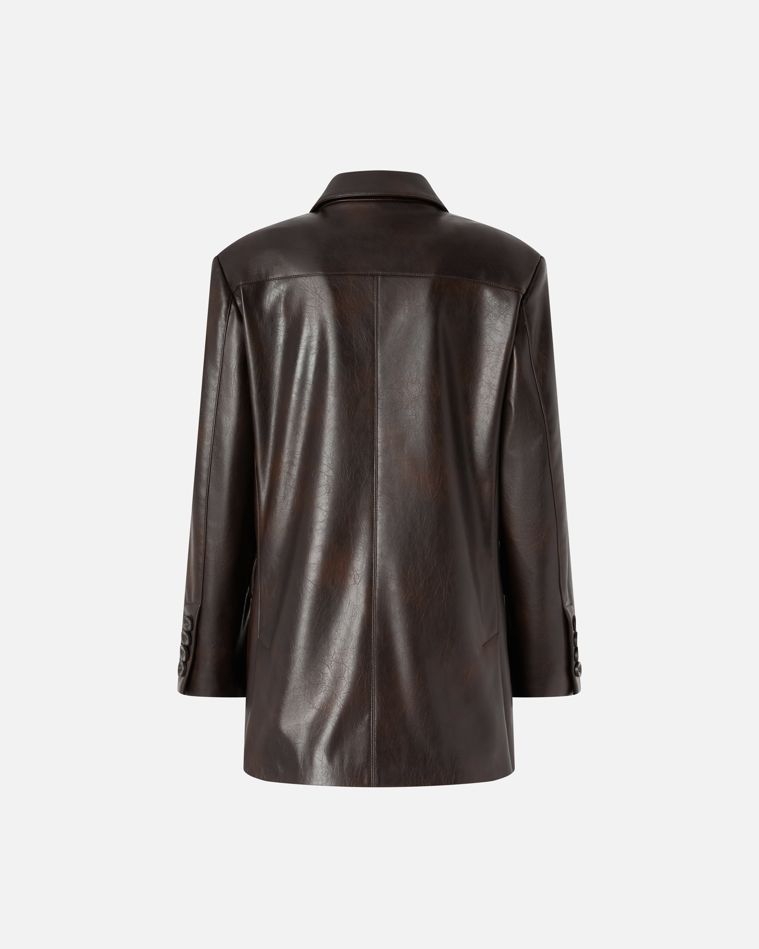 Pinko Single-breasted Blazer In Coffee Bean Brown