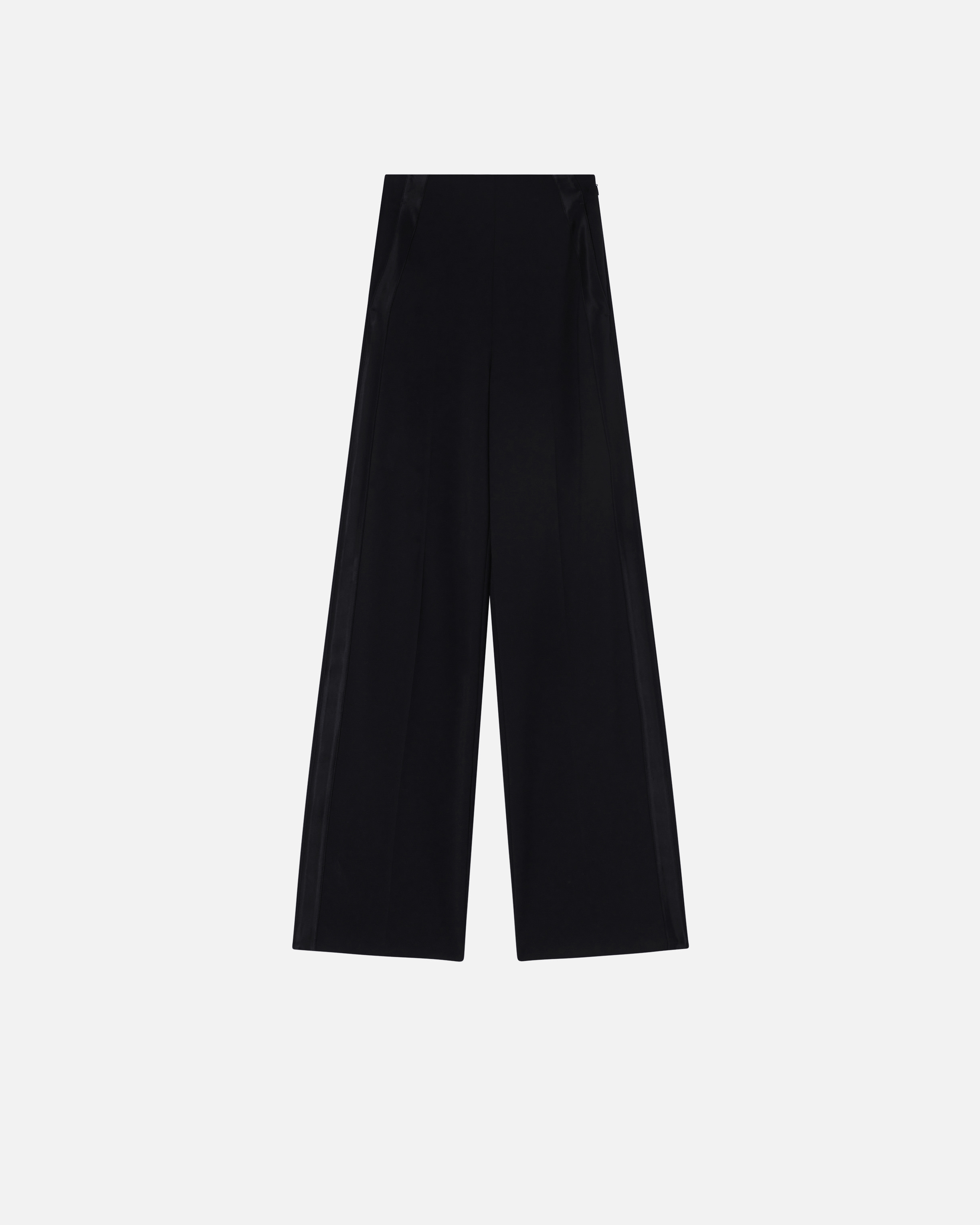 Pinko Elegant Trousers With Shiny Side Band In Limo Black