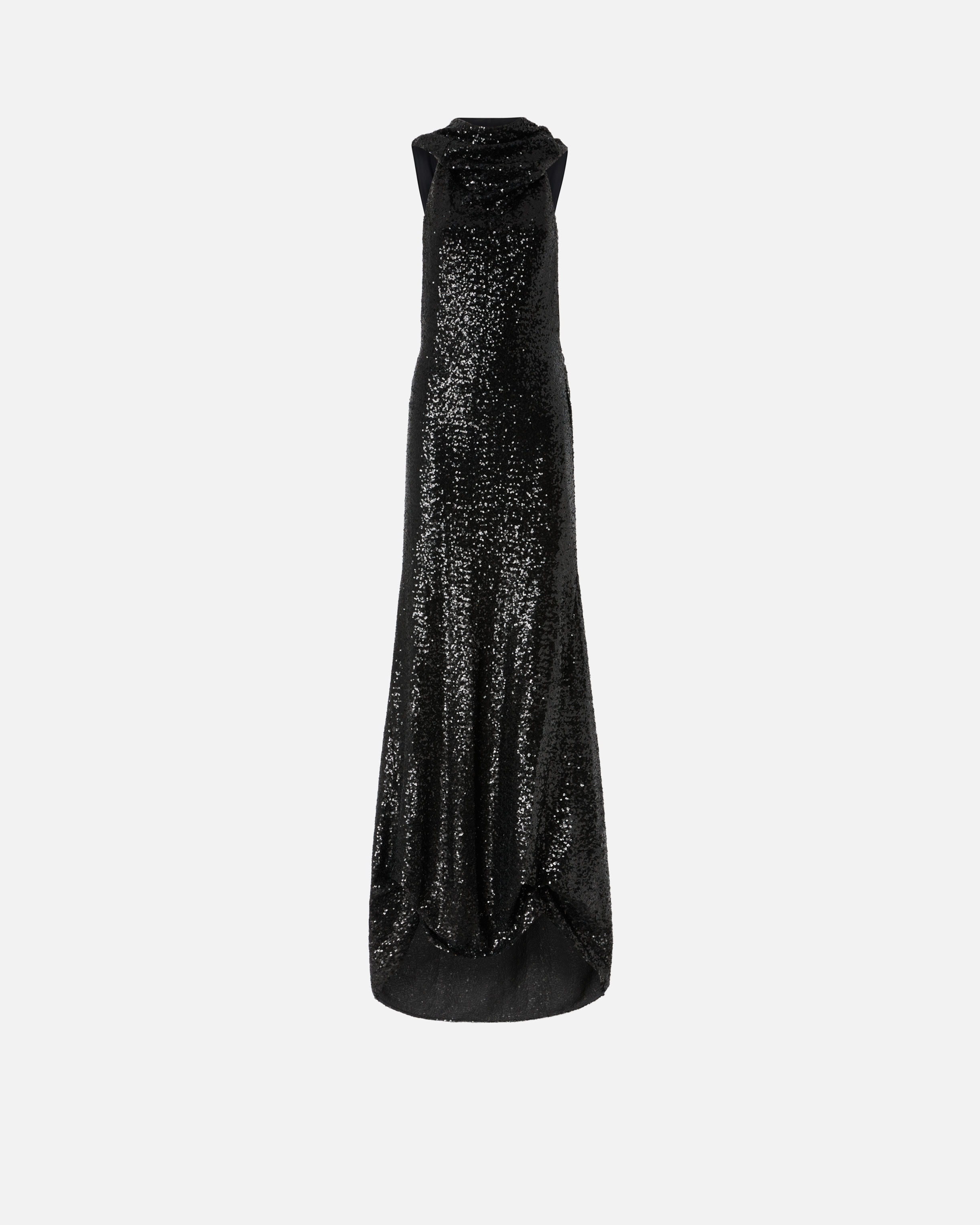 Pinko Rückenfreies langes elegantes Paillettenkleid