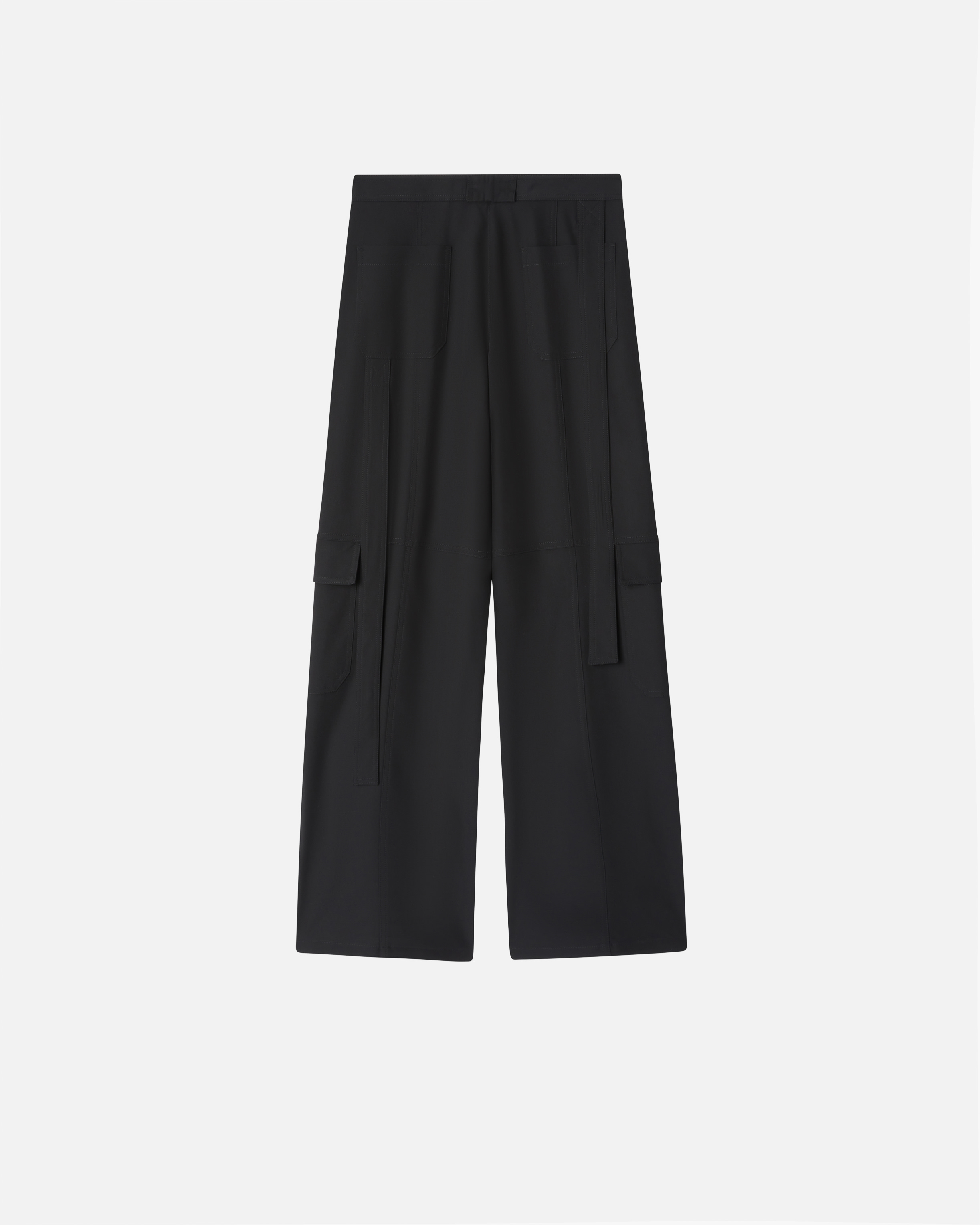 Pinko Pantalon Cargo Large Et Fluide In Noir Limousine