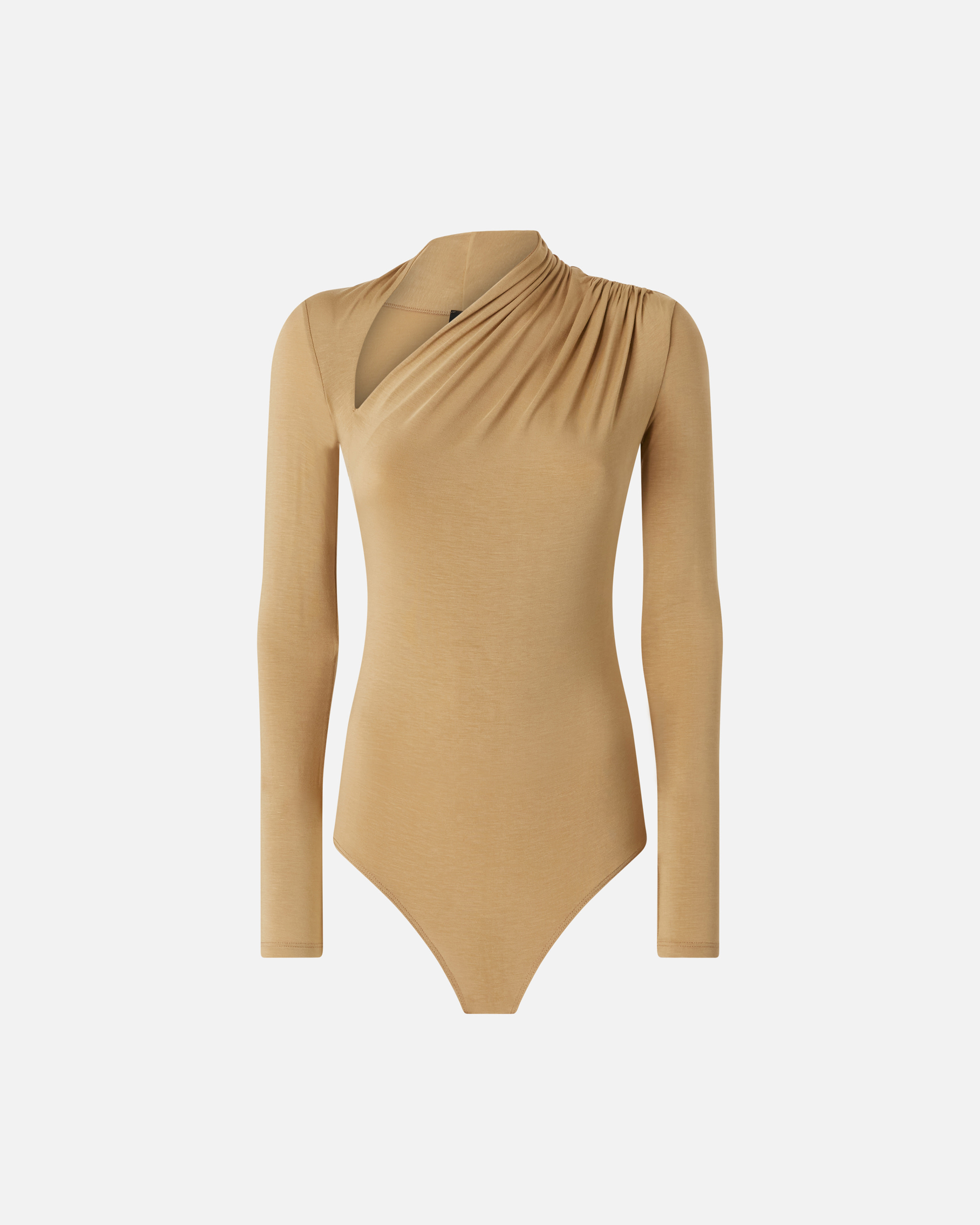 Pinko Long-sleeved bodysuit with asymmetrical neckline