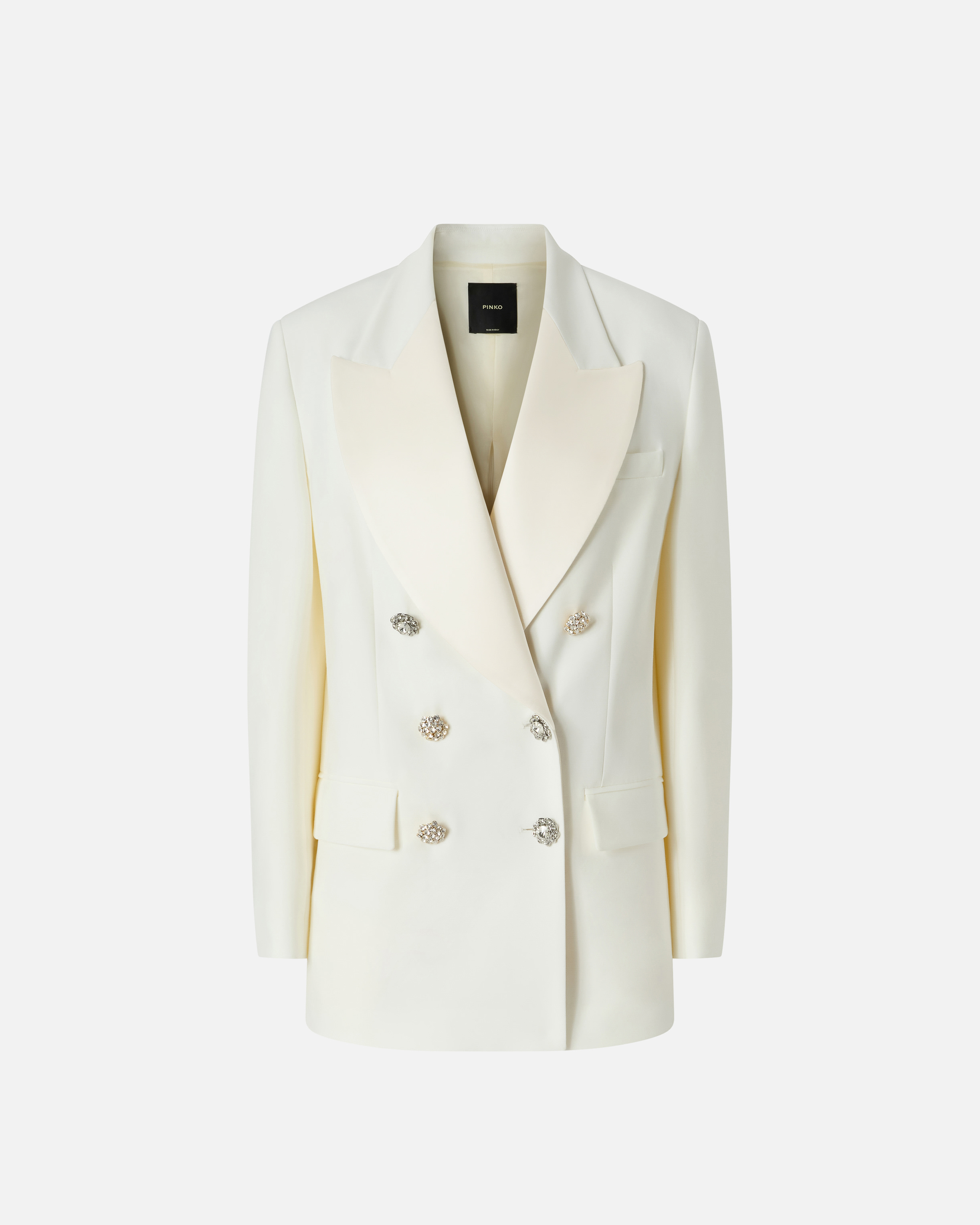 Pinko Coats & Jackets In Bianco-biancaneve