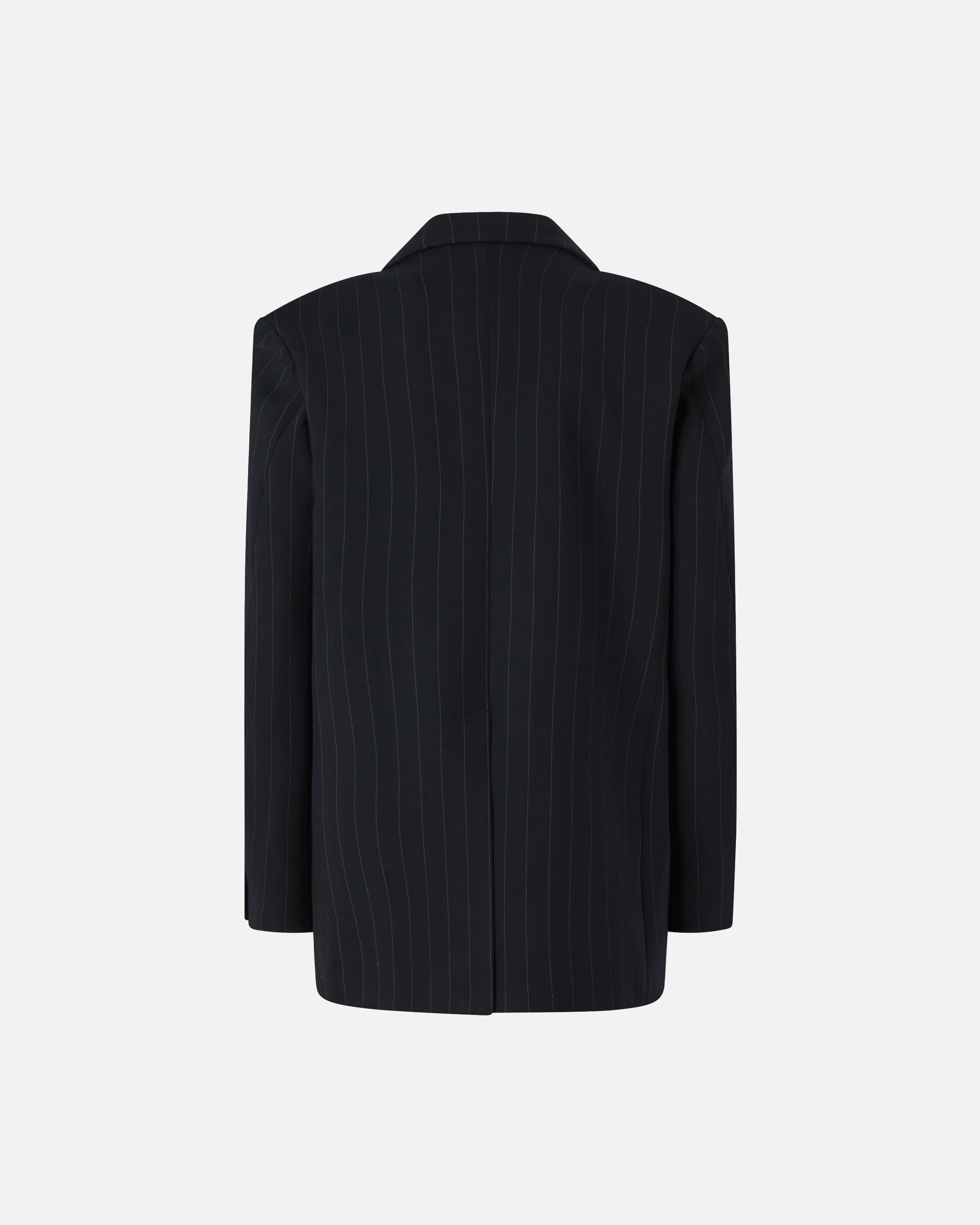 Pinko Double-breasted Pinstriped Wool Blazer In Multi
