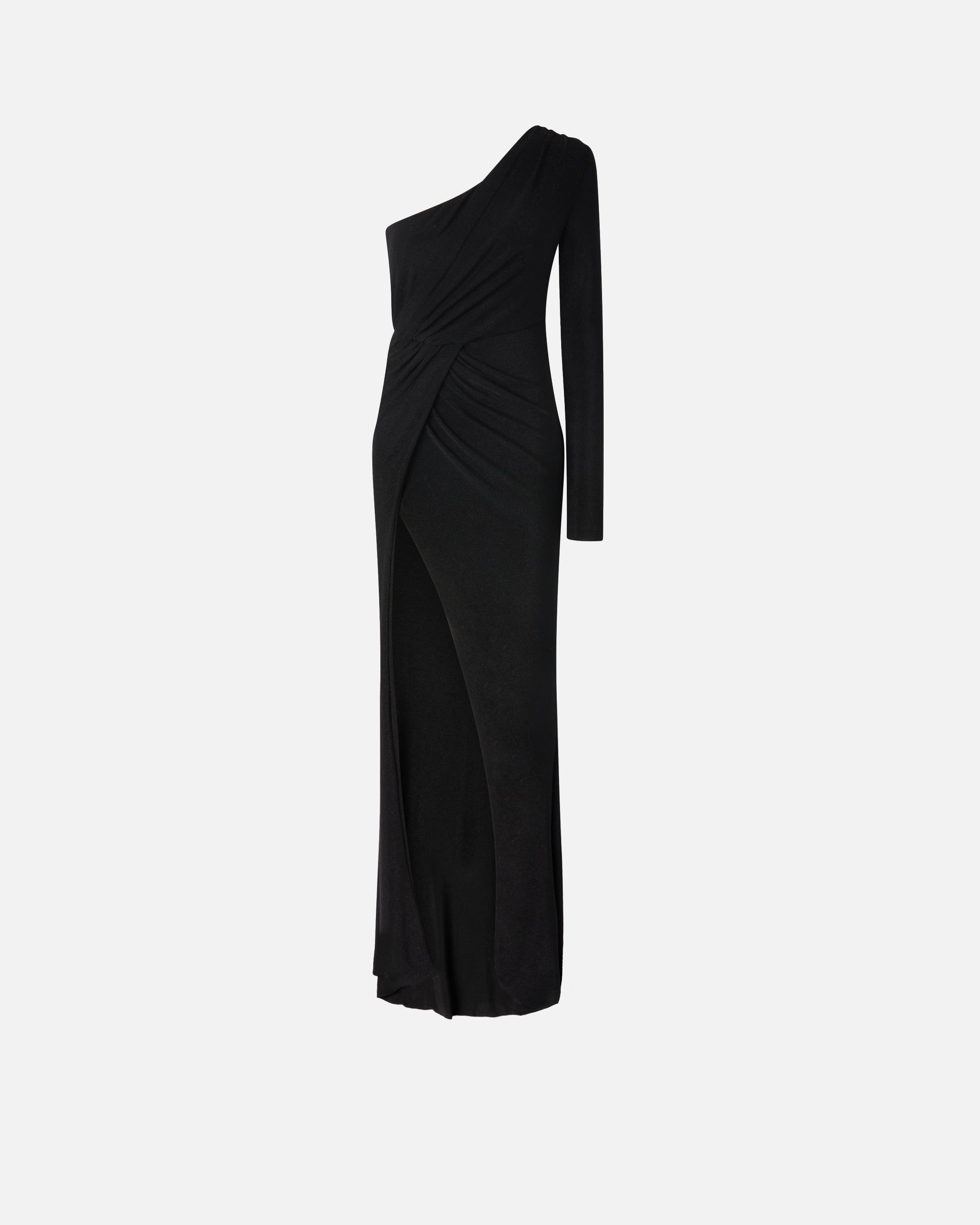 Pinko Elegantes Kleid mit Drapierungen aus metallisiertem Jersey