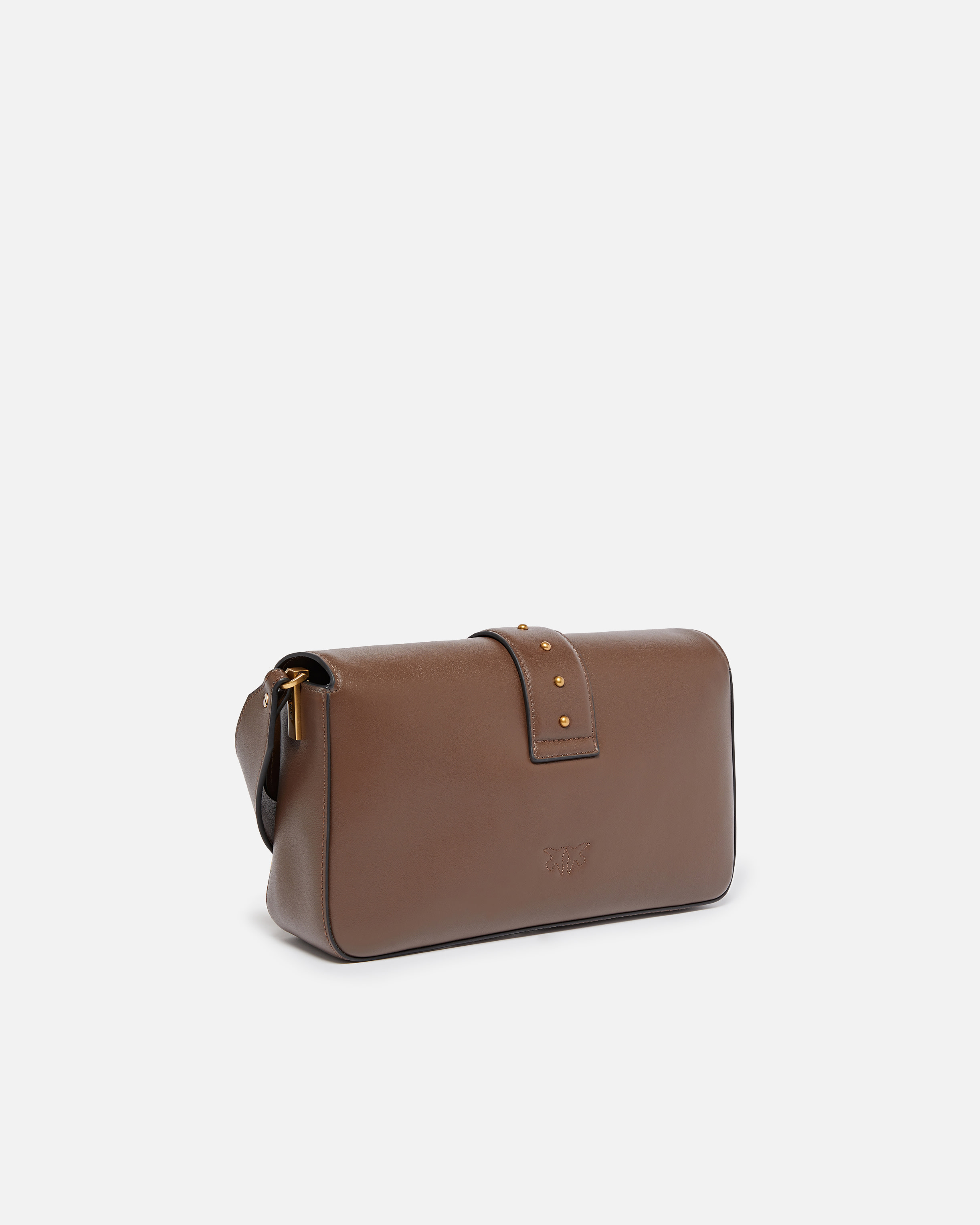 Soft Leather Love Bag Large Shoulder Bag - Braun - large