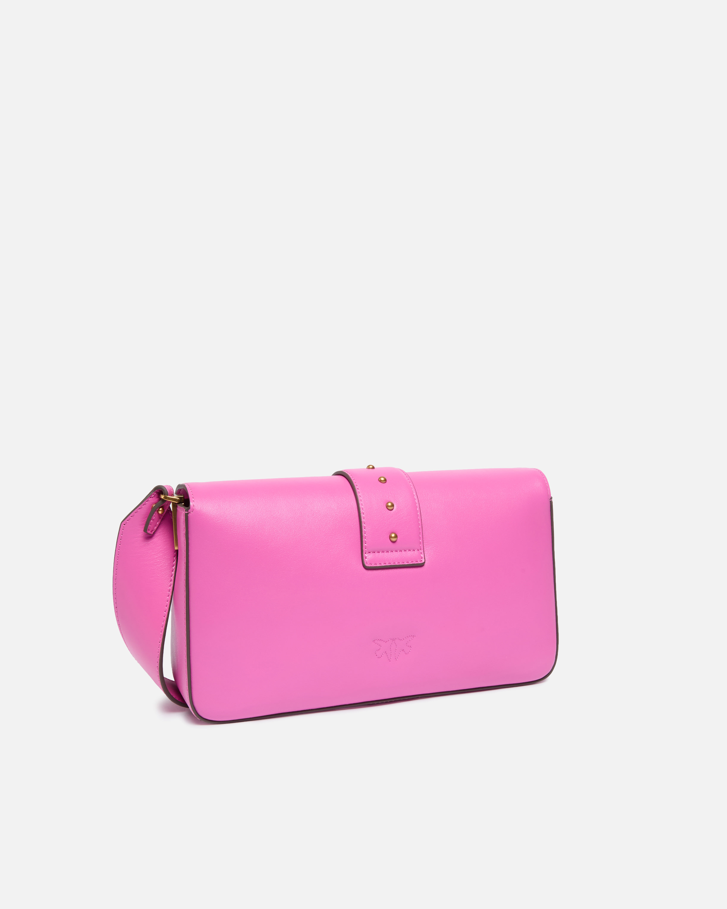 Soft Leather Love Bag Large Shoulder Bag - Rosa - large