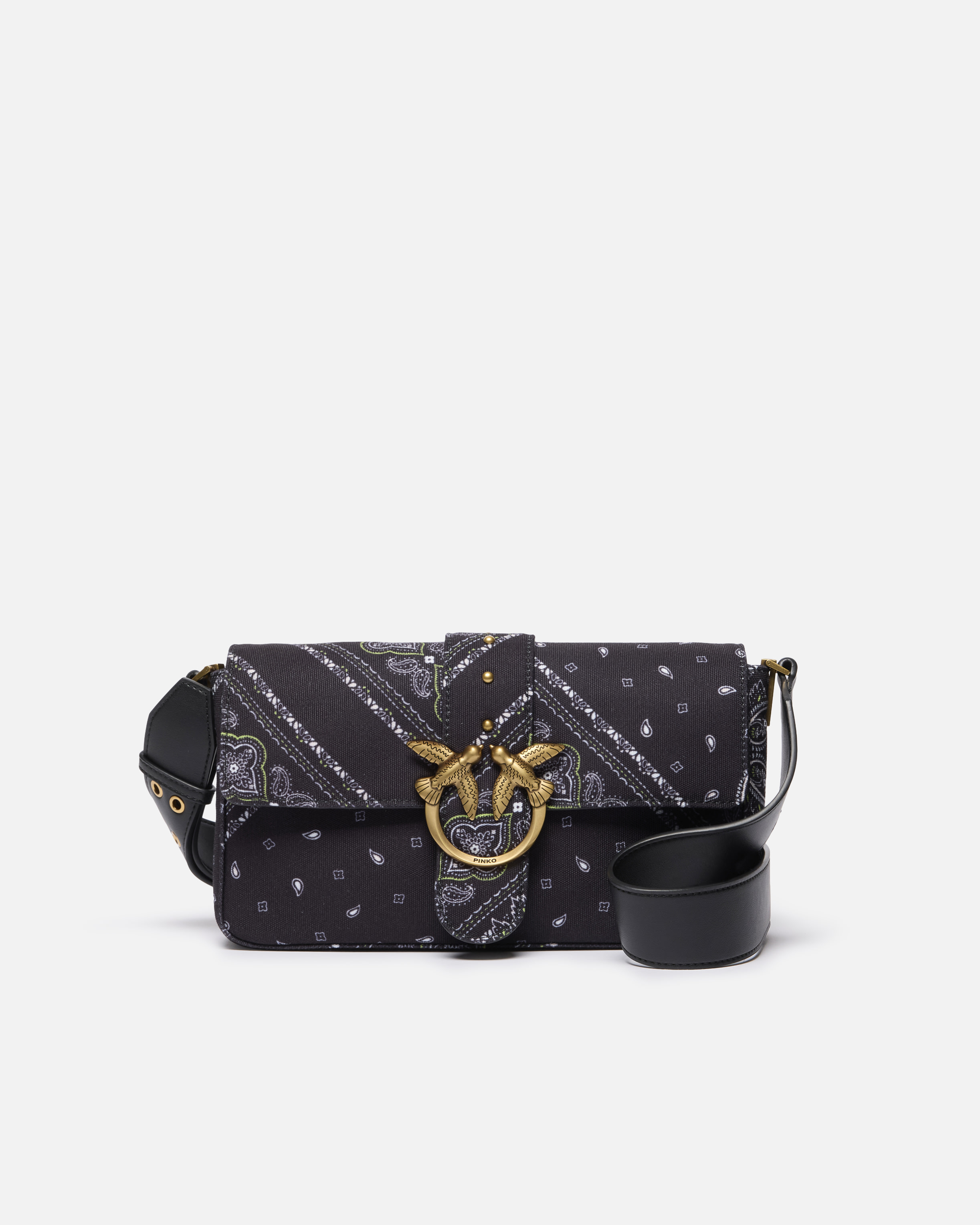 Pinko Medium Bandana Print Love Bag Slouchy Shoulder Bag
