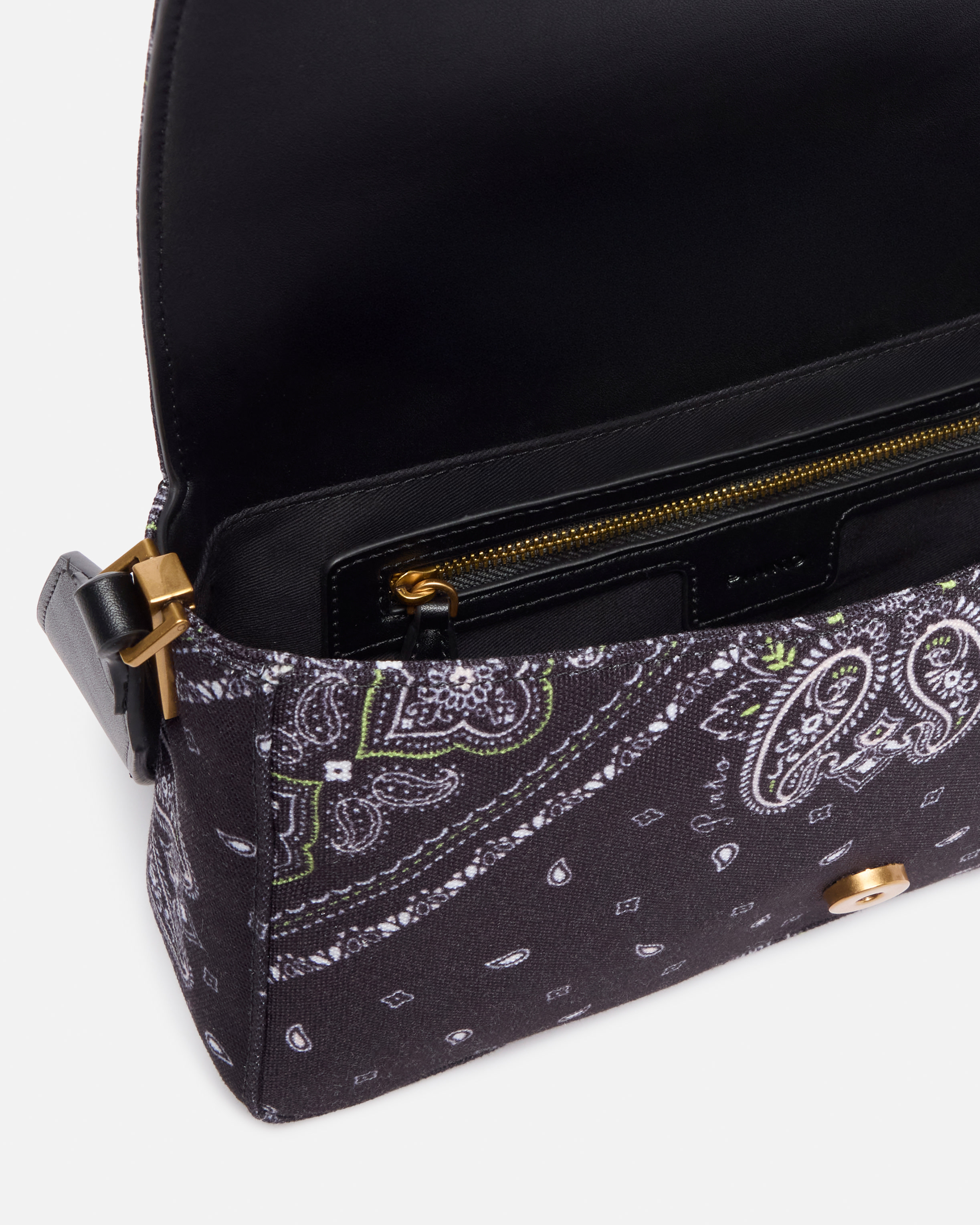 Pinko Medium Bandana Print Love Bag Slouchy Shoulder Bag
