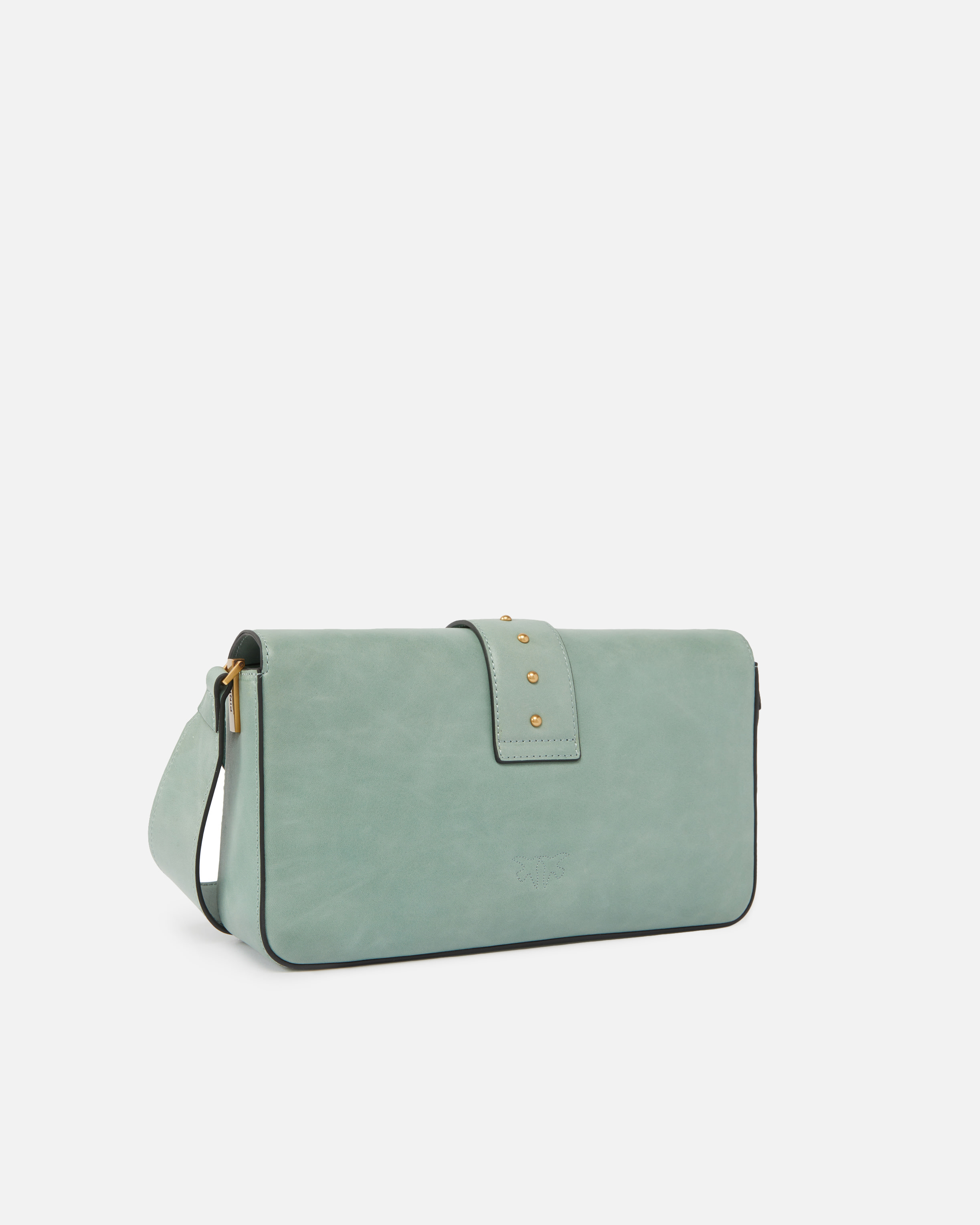 Pinko Love Bag Slouchy Medium Size Cloudy Leather Shoulder Bag