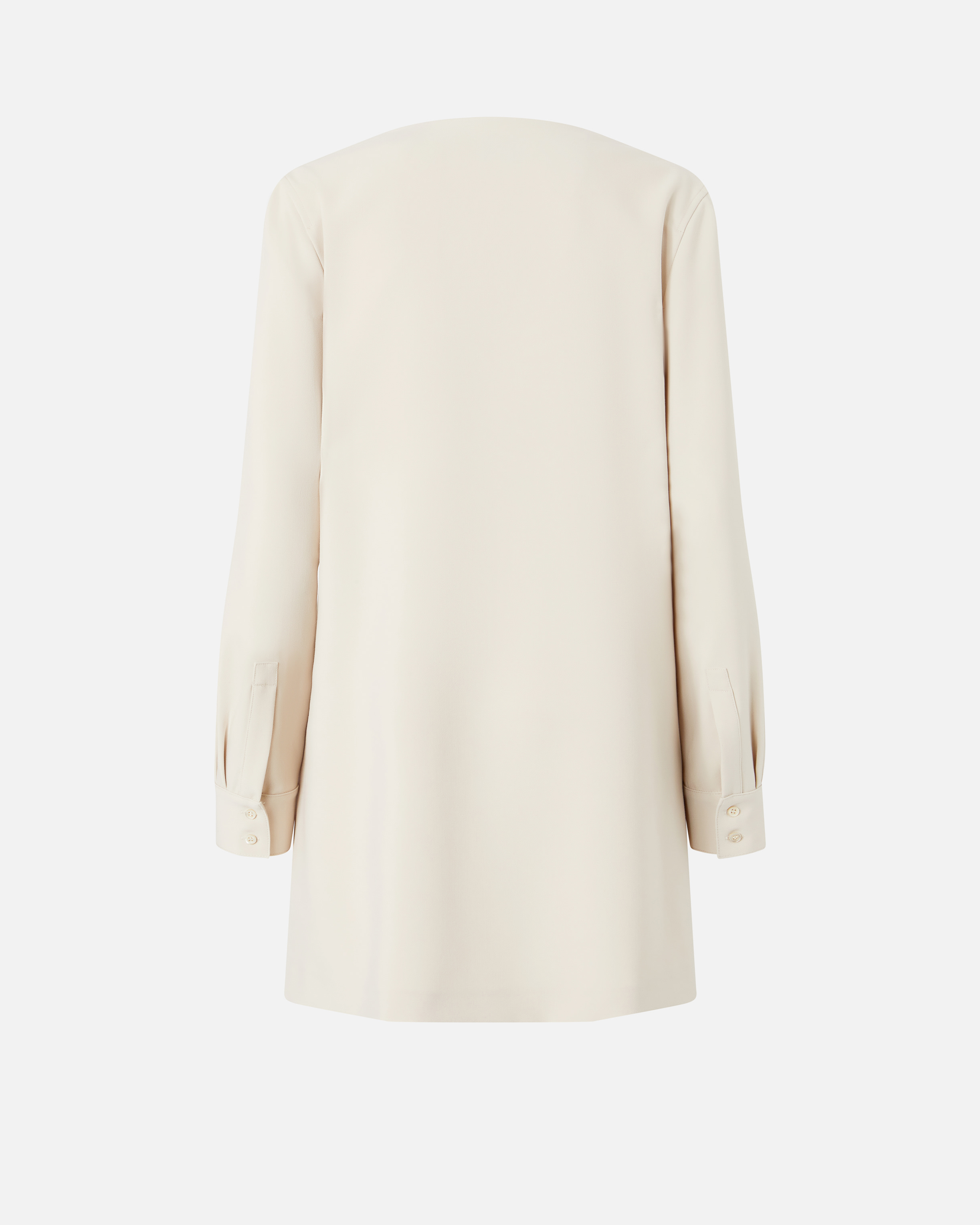 Pinko V-neck Technical Fabric Mini Dress In Beige Brouillard