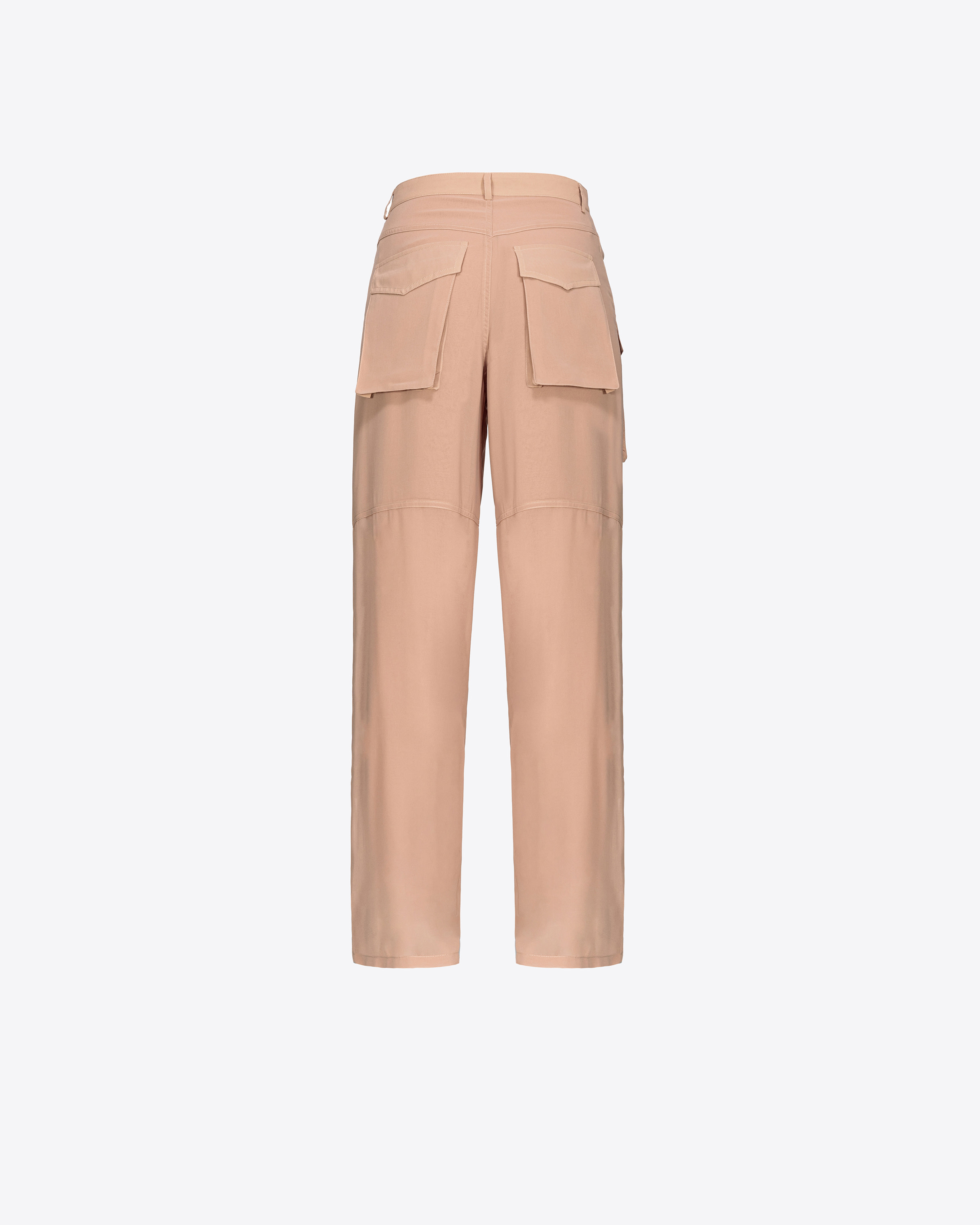 Shop Pinko Pantalon Cargo En Crêpe Georgette In Nomade Beige