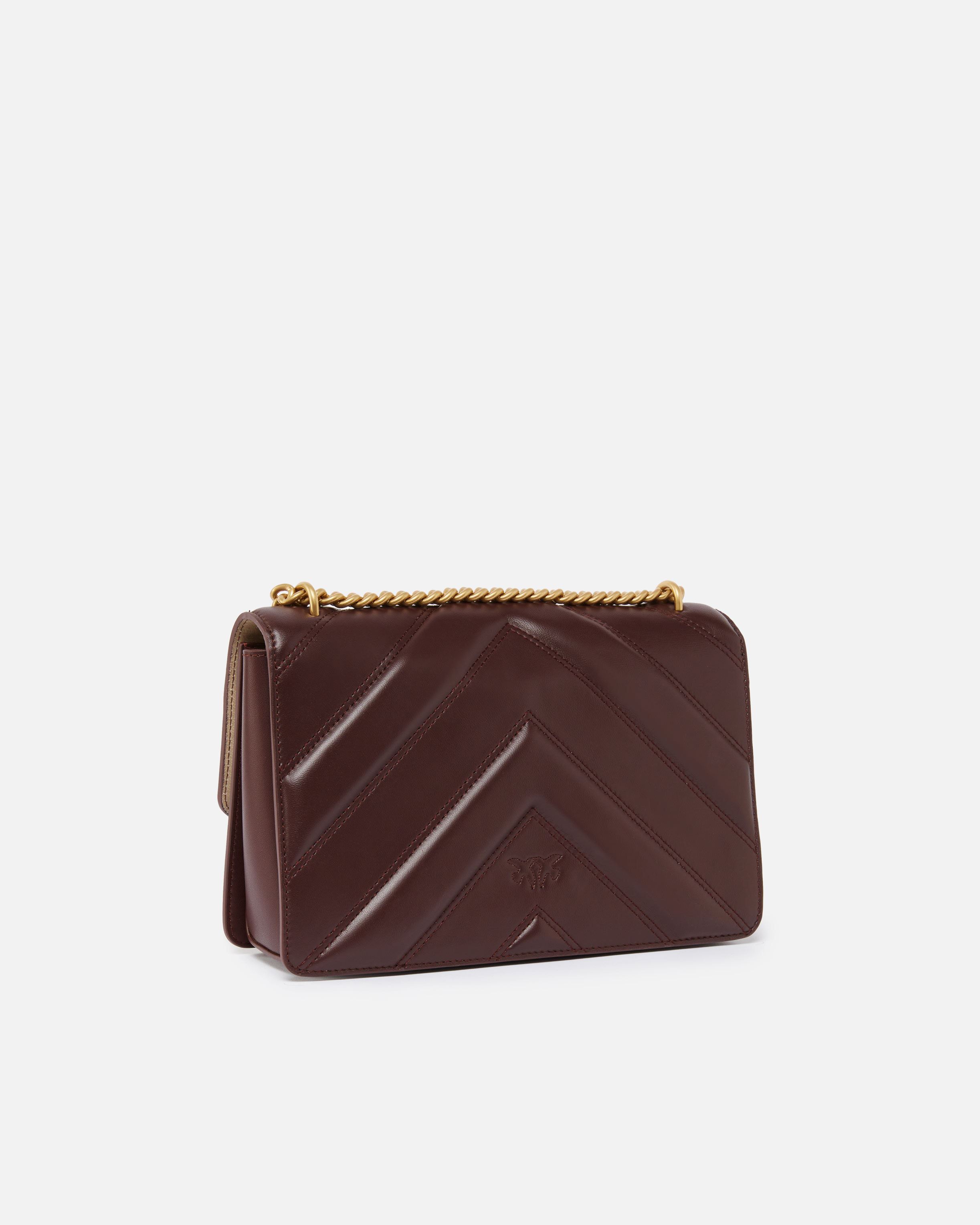 Love Bag quilted crossbody bag with chevron motif and logo Love Bag quilted crossbody bag with chevron motif and logo