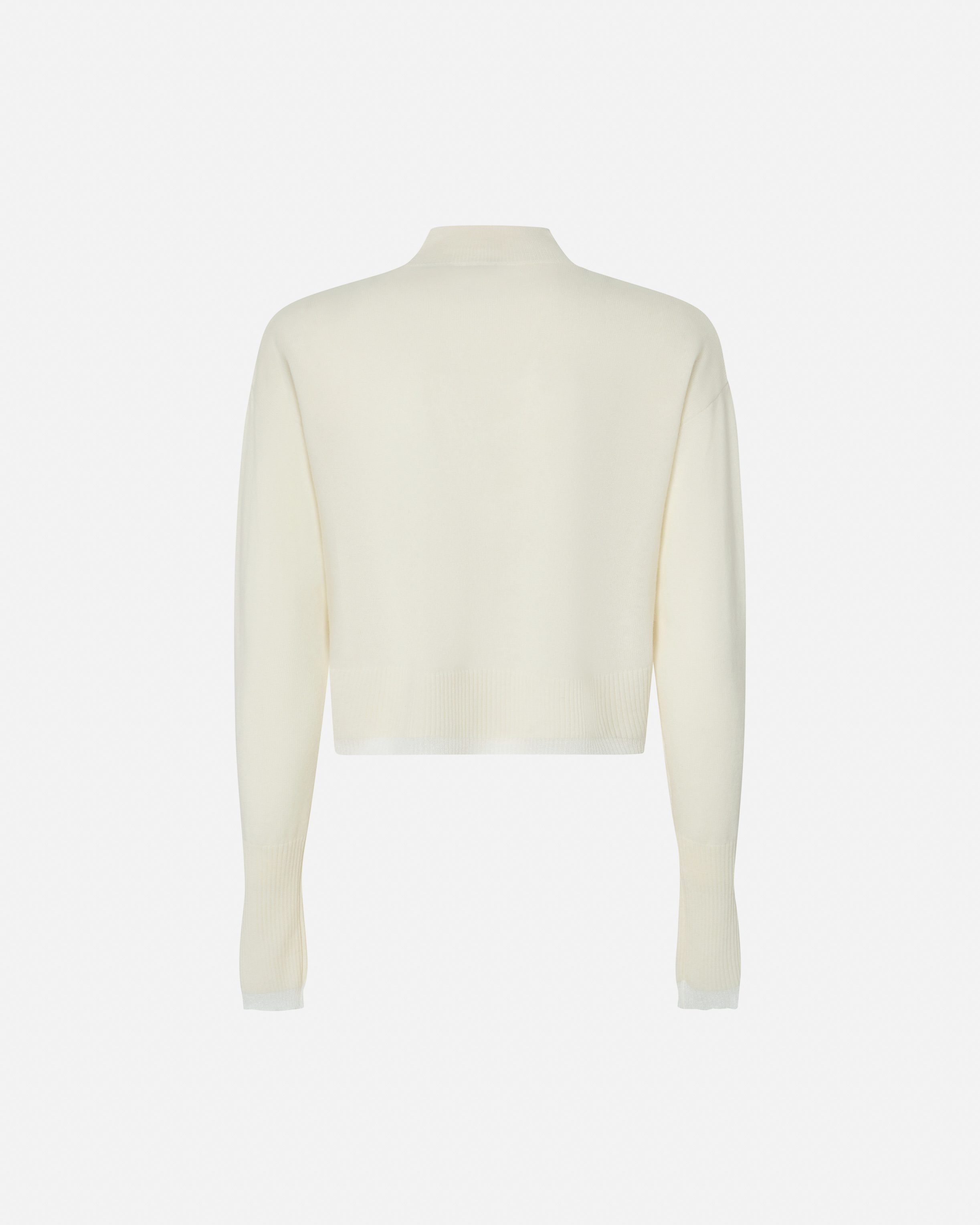 Pinko White Turtleneck Sweater Mixed With Cashmere In Blanc Immaculé