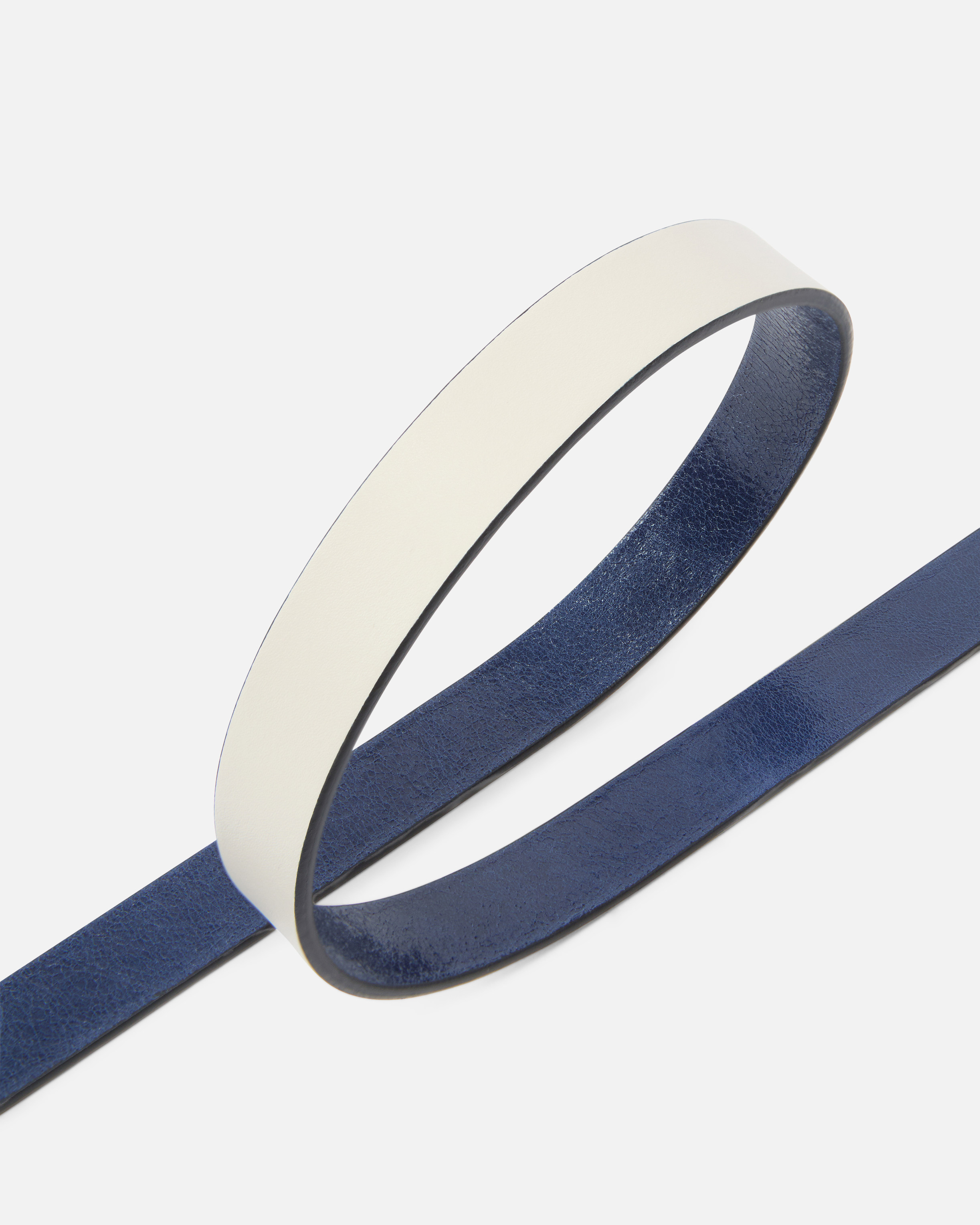 Pinko Reversible Calfskin Belt In Blue